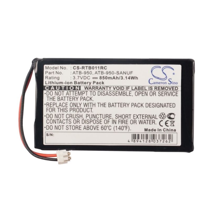 Li-ion Battery Fits Rti, T1, T1b, T2 3.7v, 850mah Remote Control Cameron Sino Technology Limited