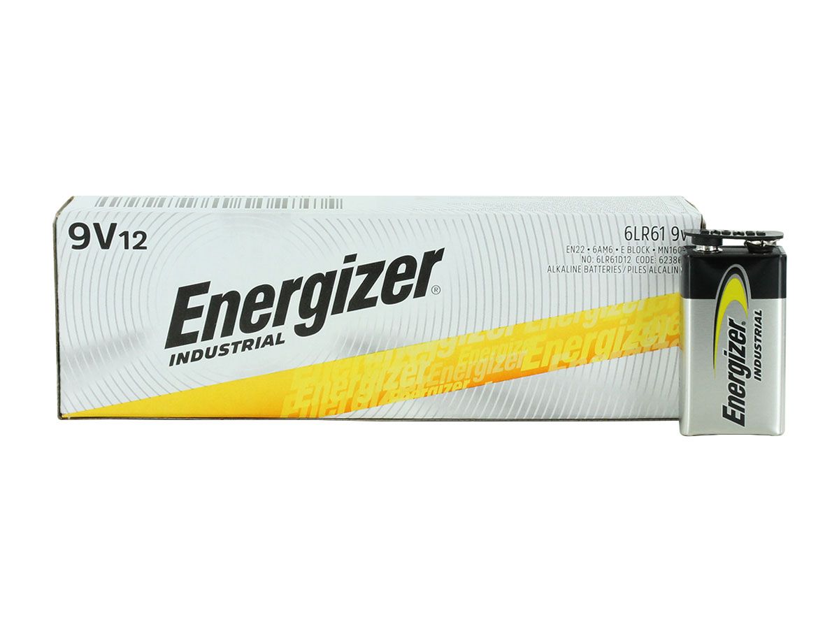 9V Size EN22 Energizer Industrial Alkaline Energizer & Duracell Energizer