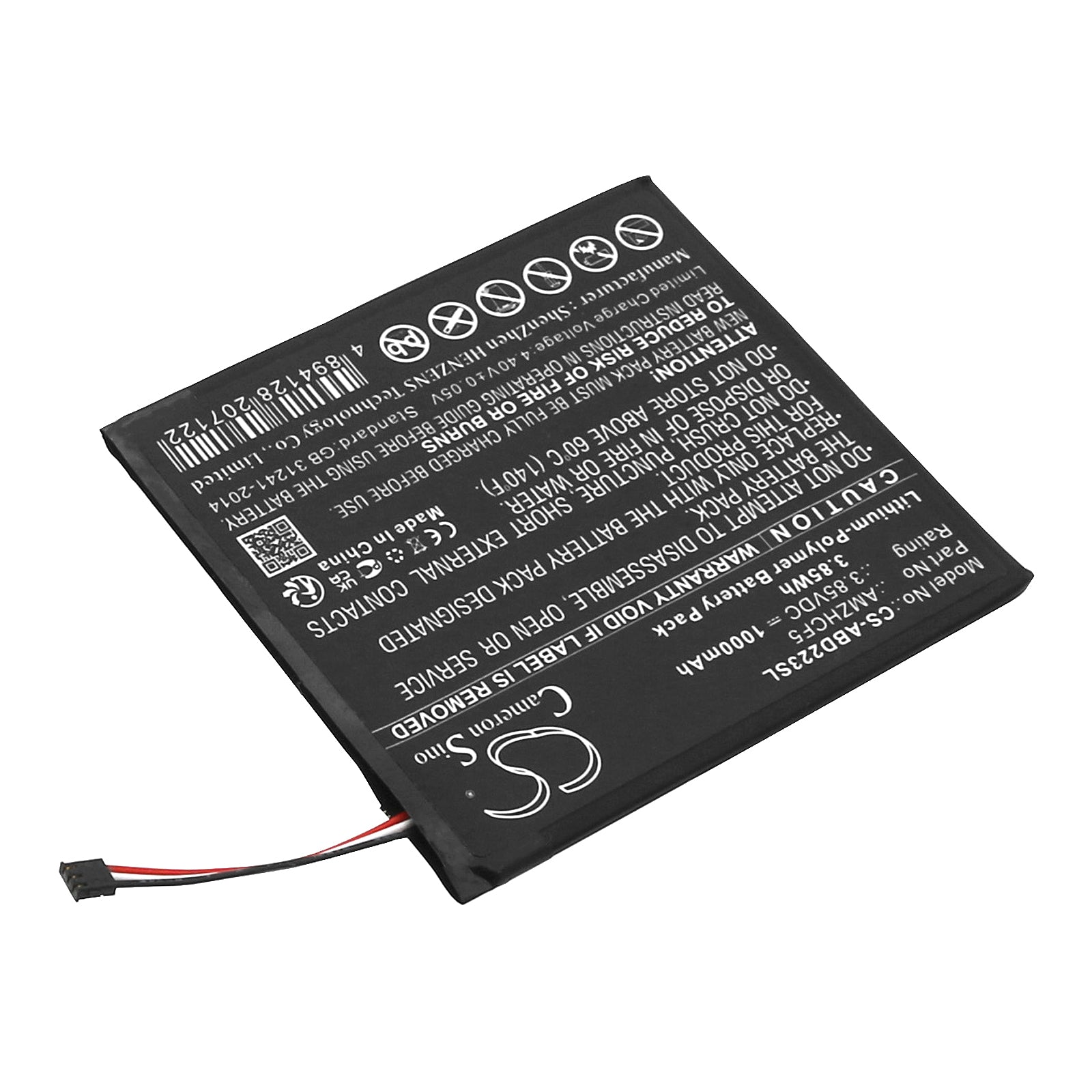 Li-Polymer, E-book, E-reader Battery fits Amazon C2v2l3, Kindle 11th 2022, 3.85V, 1000mAh E-book, E-reader Cameron Sino Technology Limited