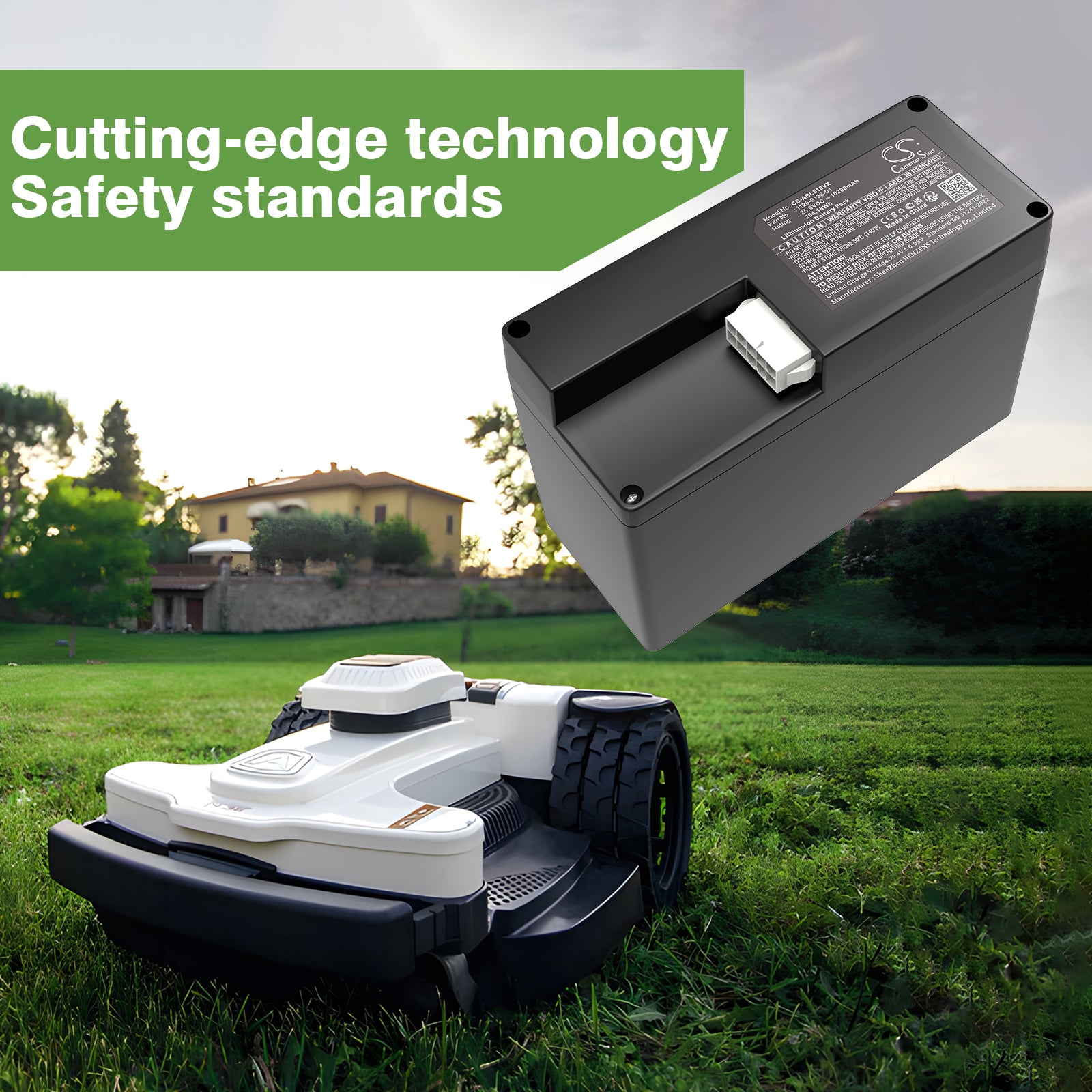 25.9V, Li-ion, 10200mAh, Battery fits Ambrogio 4.0 Basic 4WD Premium, 4.0 Elite 4WD Premium, 264.18Wh Lawn Mowers Cameron Sino Technology Limited