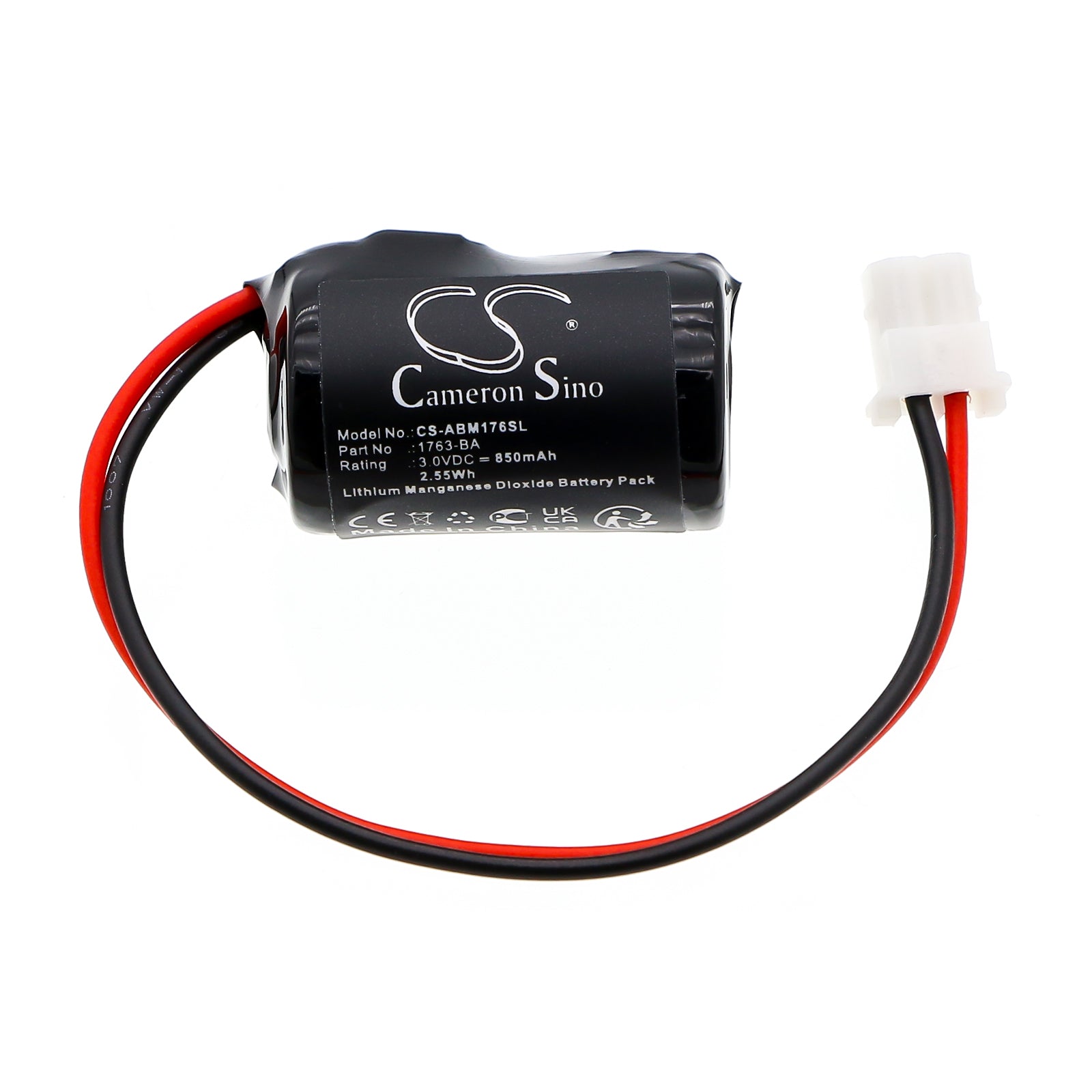 3V, Li-MnO2, 850mAh, Battery fits Allen Bradley MicroLogix 1100, 2.55Wh PLC Cameron Sino Technology Limited