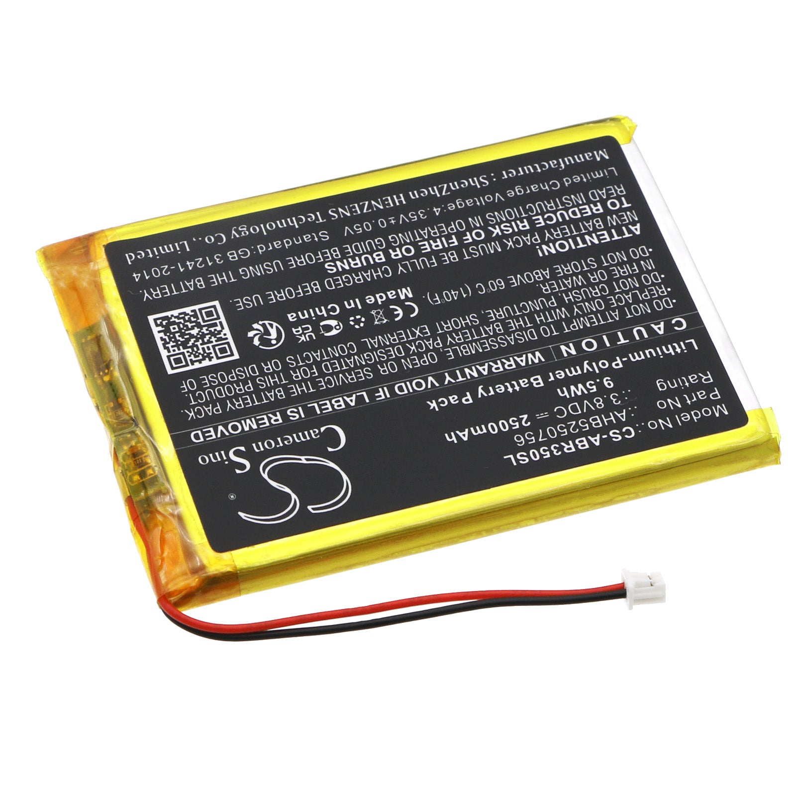 Li-Polymer, Game Console Battery fits Anbernic Rg 350m, Rg 350m Retro, 3.8V, 2500mAh Game Console Cameron Sino Technology Limited