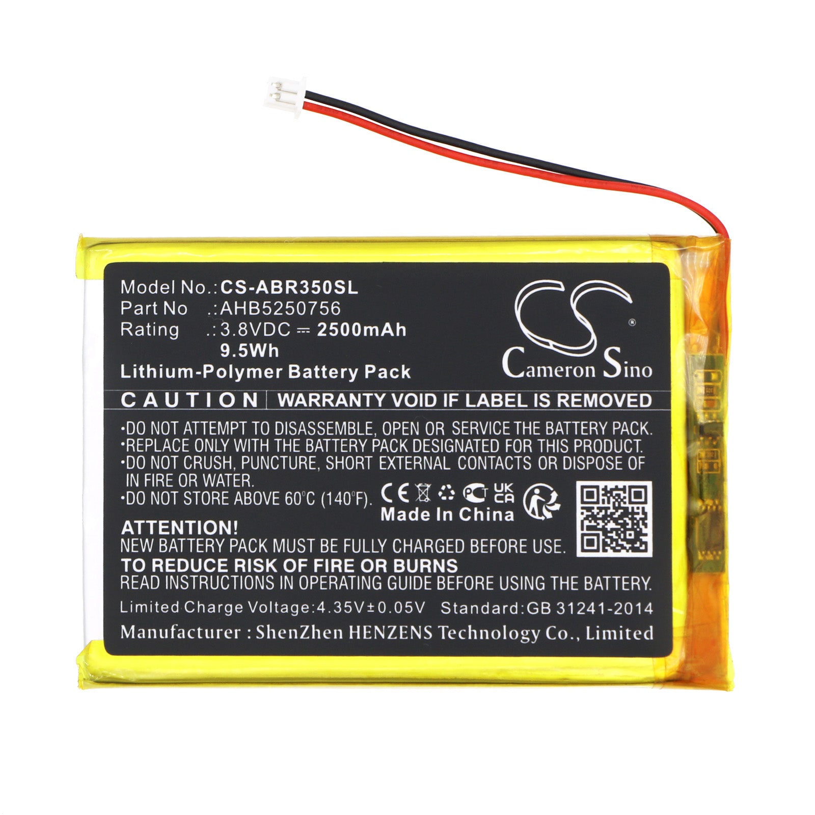 Li-Polymer, Game Console Battery fits Anbernic Rg 350m, Rg 350m Retro, 3.8V, 2500mAh Game Console Cameron Sino Technology Limited
