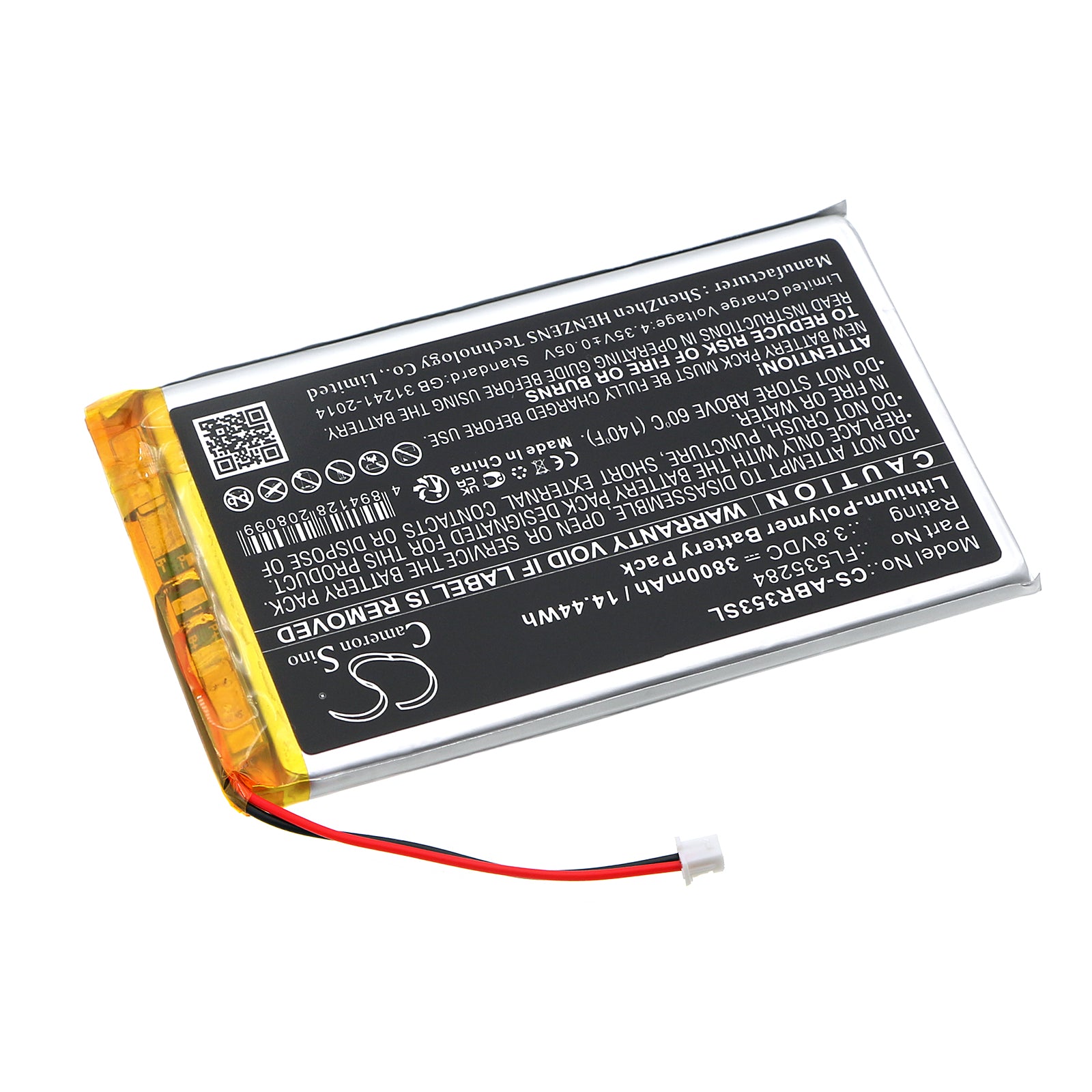 Li-Polymer, Game Console Battery fits Anbernic Rg353p Retro, 3.8V, 3800mAh Game Console Cameron Sino Technology Limited