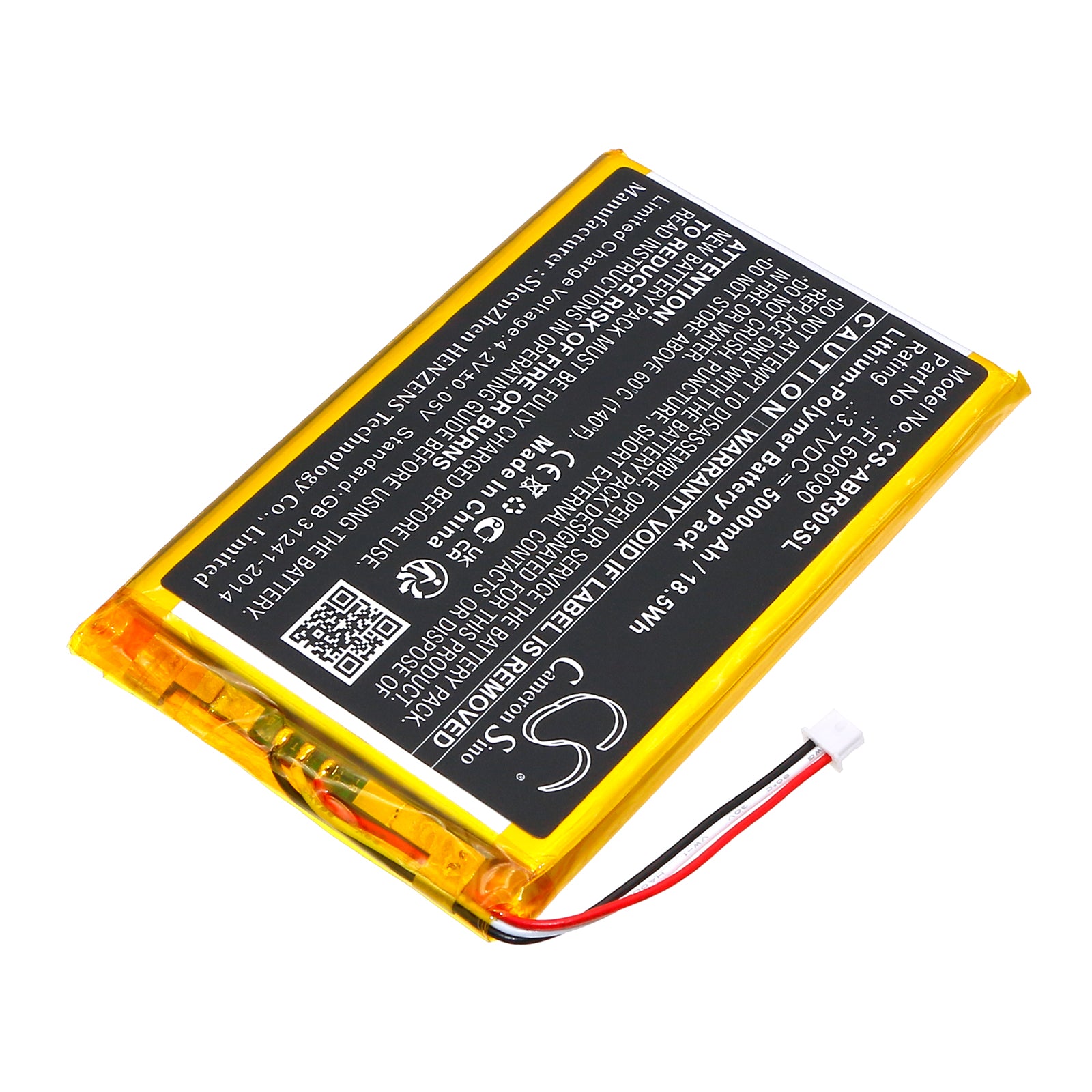 Li-Polymer, Game Console Battery fits Anbernic Rg505, 3.7V, 5000mAh Game Console Cameron Sino Technology Limited