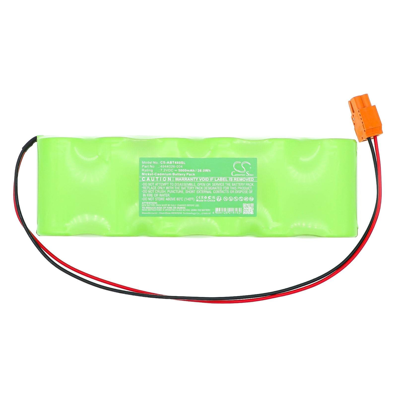 7.2V, Ni-CD, 5000mAh, Battery fits ABB 001-4944026-4/S, 3HAB9307-1, 36Wh PLC Cameron Sino Technology Limited