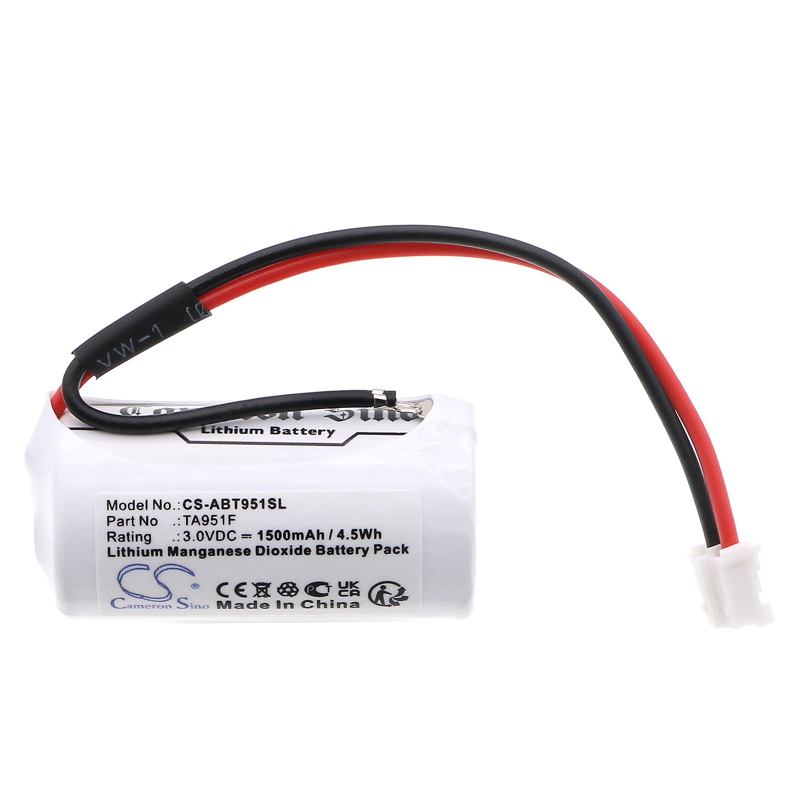 3V, Li-MnO2, 1500mAh, Battery fits ABB 3BDH001030R0001, TA951F, 4.5Wh PLC Cameron Sino Technology Limited