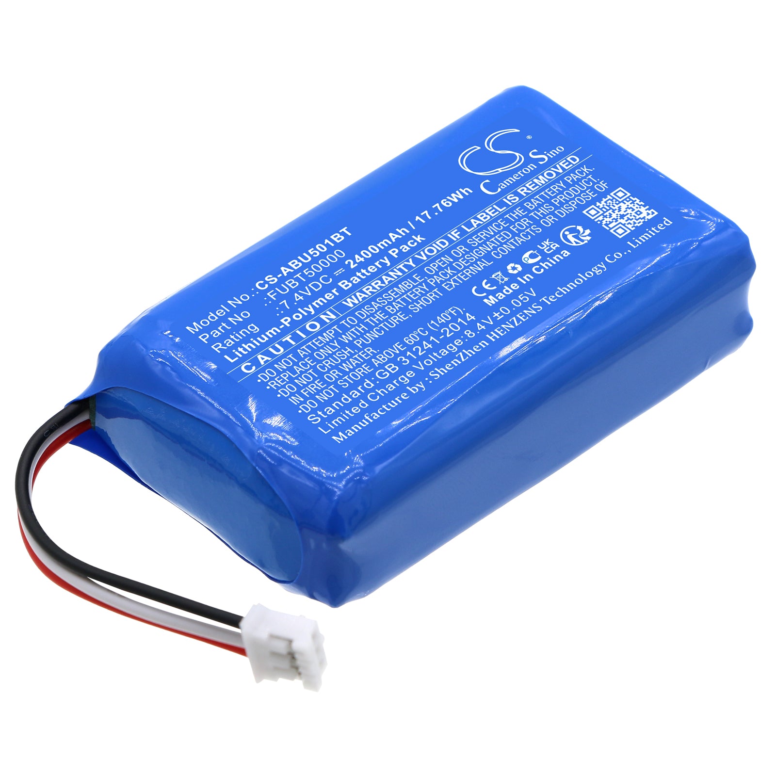 Li-Polymer, Alarm System Battery fits Abus Fuaa50000, Fuaa50010, 7.4V, 2400mAh Alarm System Cameron Sino Technology Limited