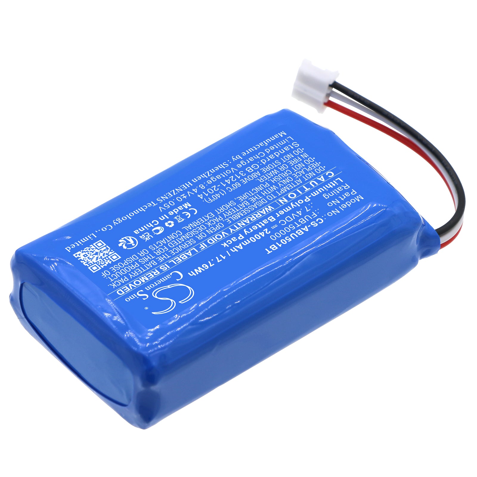 Li-Polymer, Alarm System Battery fits Abus Fuaa50000, Fuaa50010, 7.4V, 2400mAh Alarm System Cameron Sino Technology Limited