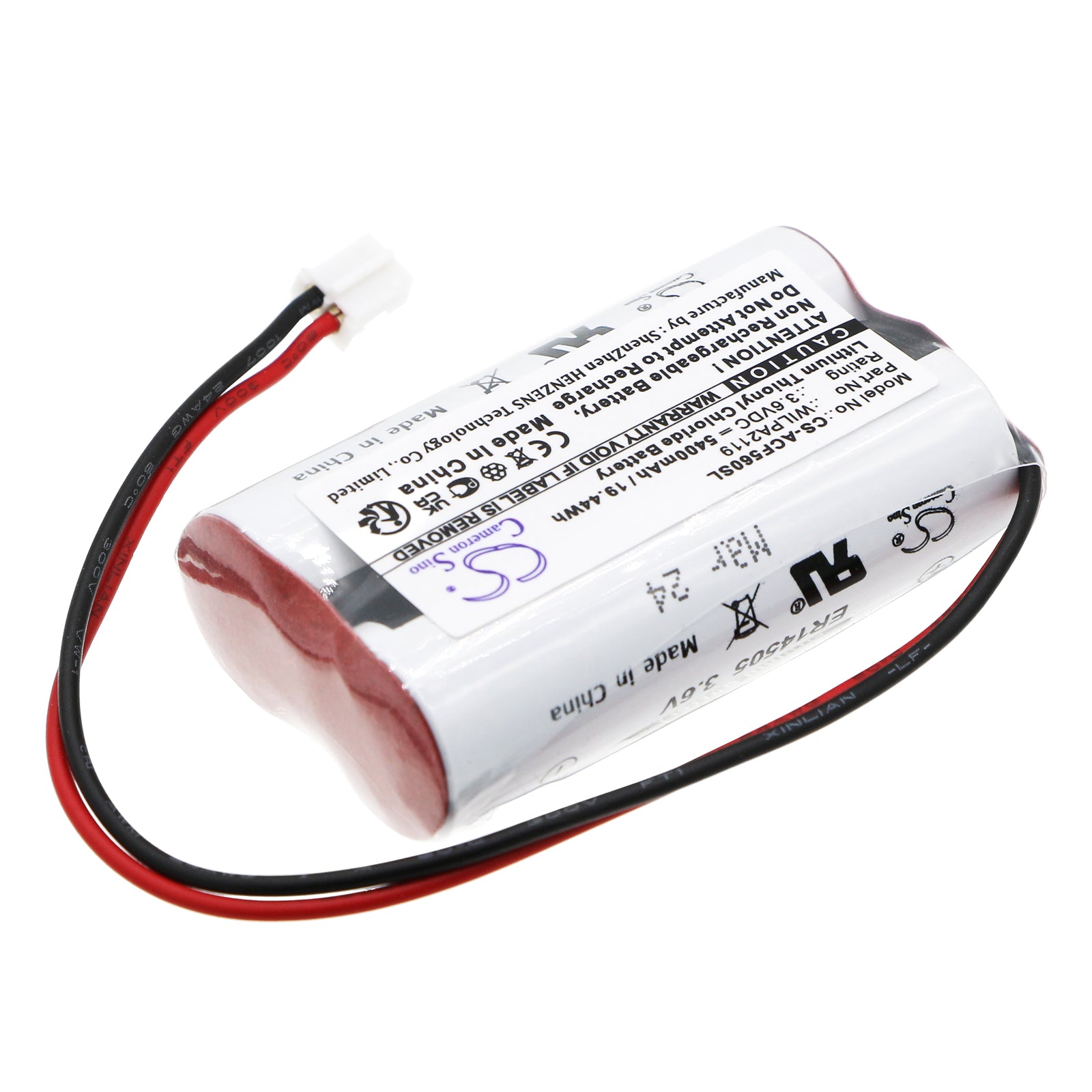 Li-SOCl2, Equipment, Survey, Test Battery fits Actaris Actaris Counter 2 Cf560, Cf560, 3.6V, 5400mAh Equipment, Survey, Test Cameron Sino Technology Limited