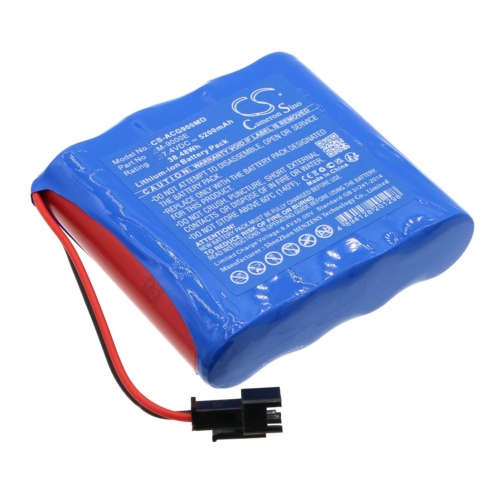 Li-ion, Medical Battery fits Aricon M9000e, M-9000e, 7.4V, 5200mAh Medical Cameron Sino Technology Limited