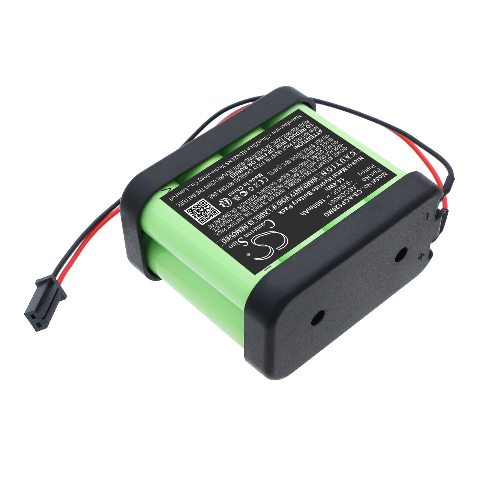 9.6V, Ni-MH, 1500mAh, Battery fits Ascor AP12, AP22, 14.4Wh Medical Cameron Sino Technology Limited