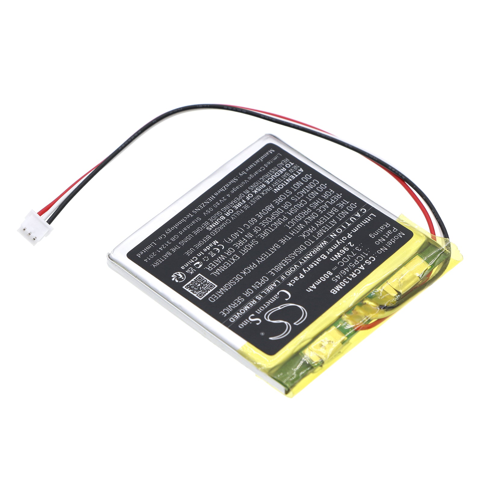 Li-Polymer, BabyPhone Battery fits Angelcare Ac1300, Ac1300-d, 3.7V, 800mAh BabyPhone Cameron Sino Technology Limited