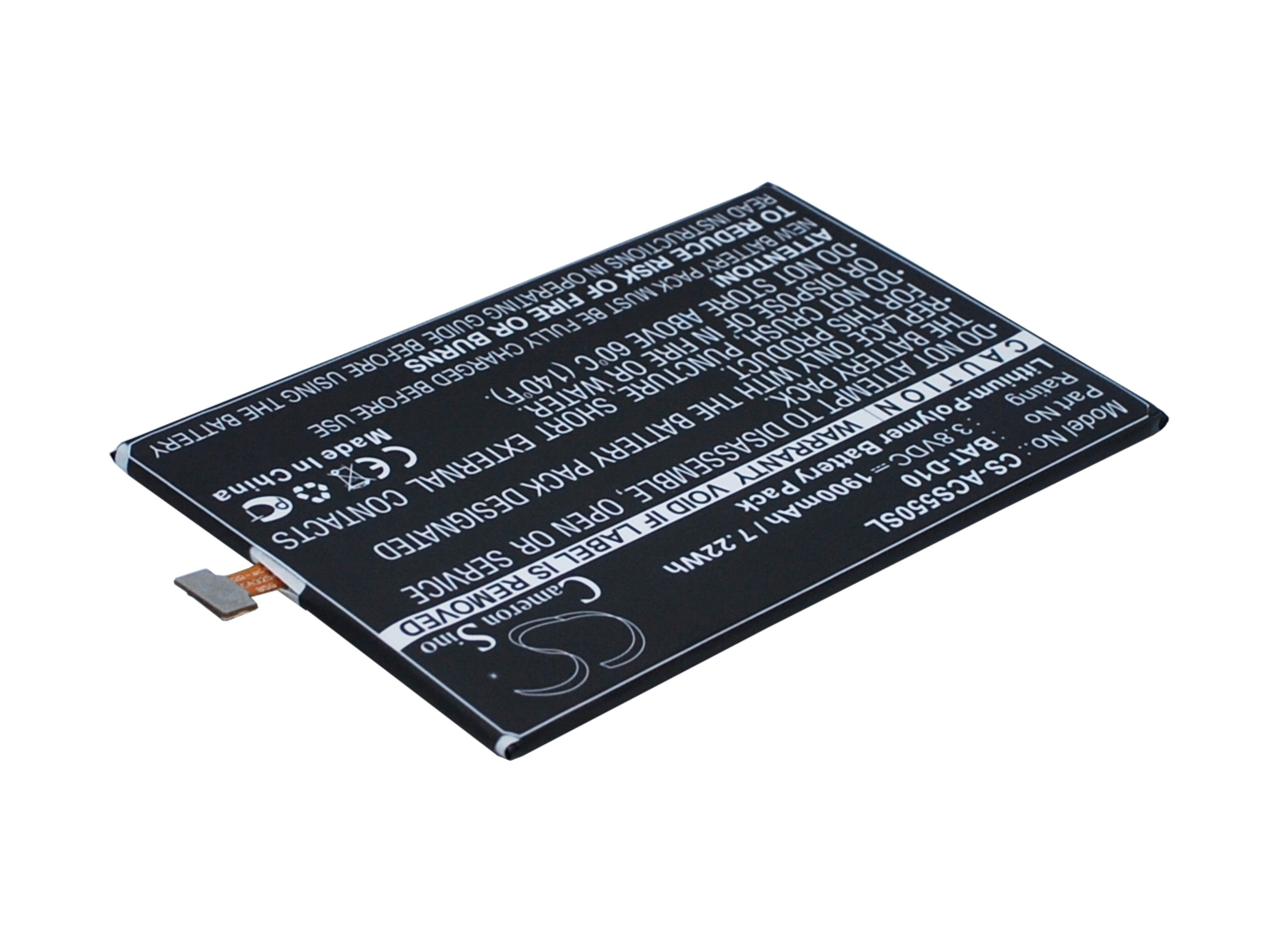 Li-Polymer, Mobile, SmartPhone Battery fits Acer Liquid Jade S, Liquid Jade Z, 3.8V, 1900mAh Mobile, SmartPhone Cameron Sino Technology Limited