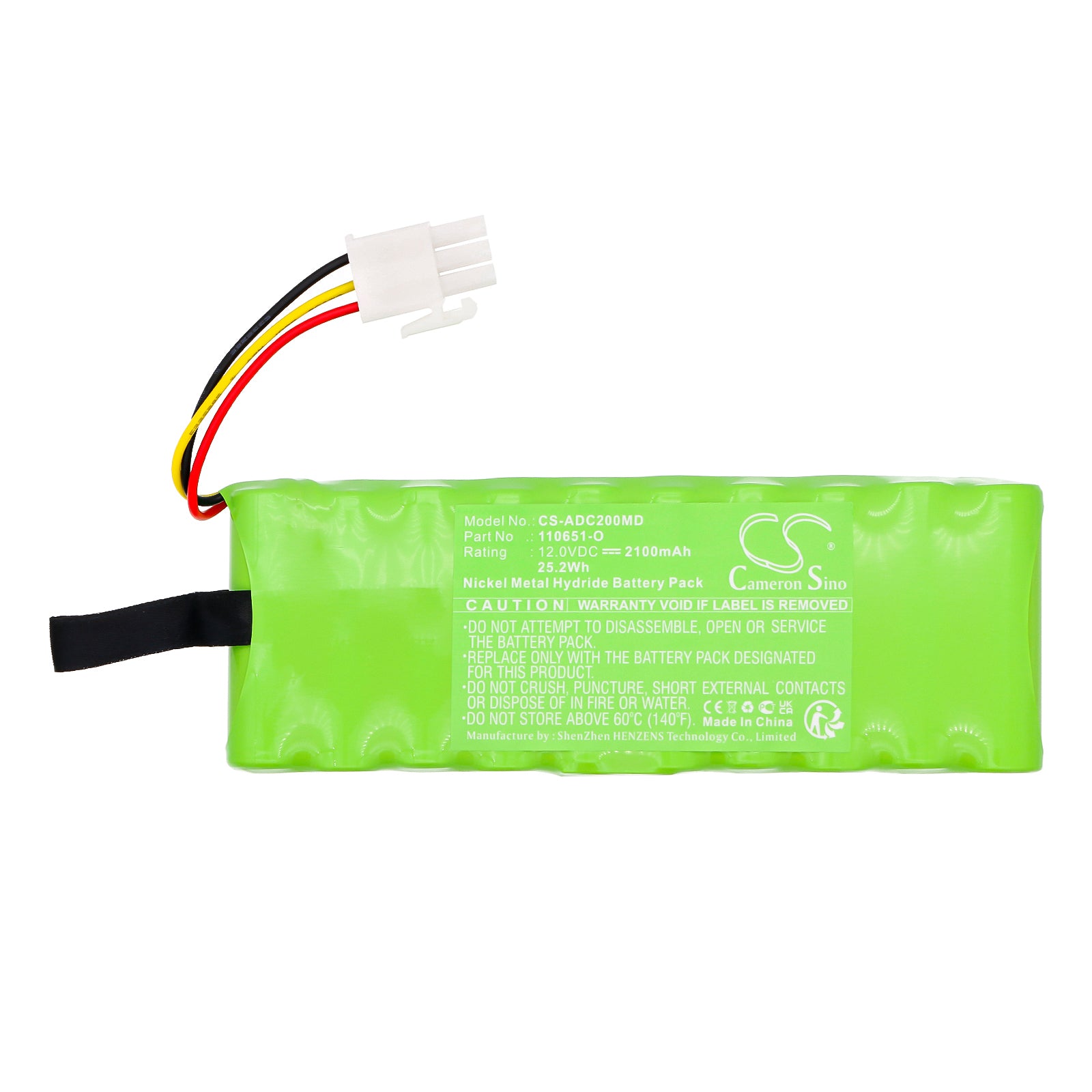 12V, Ni-MH, 2100mAh, Battery fits Asskea DC20, DC30, 25.2Wh Medical Cameron Sino Technology Limited