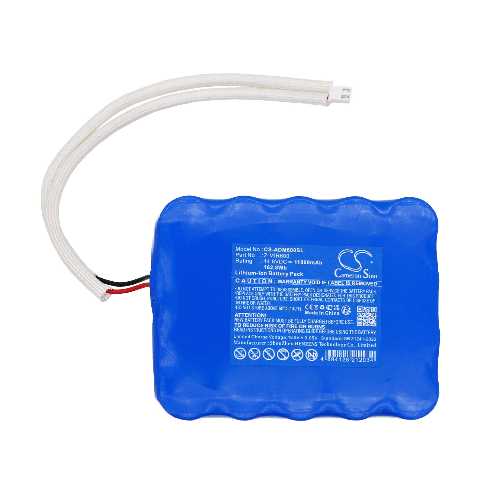14.8V, Li-ion, 11000mAh, Battery fits American DJ Mirage Q6 IP, 162.8Wh Lighting & Studio Cameron Sino Technology Limited