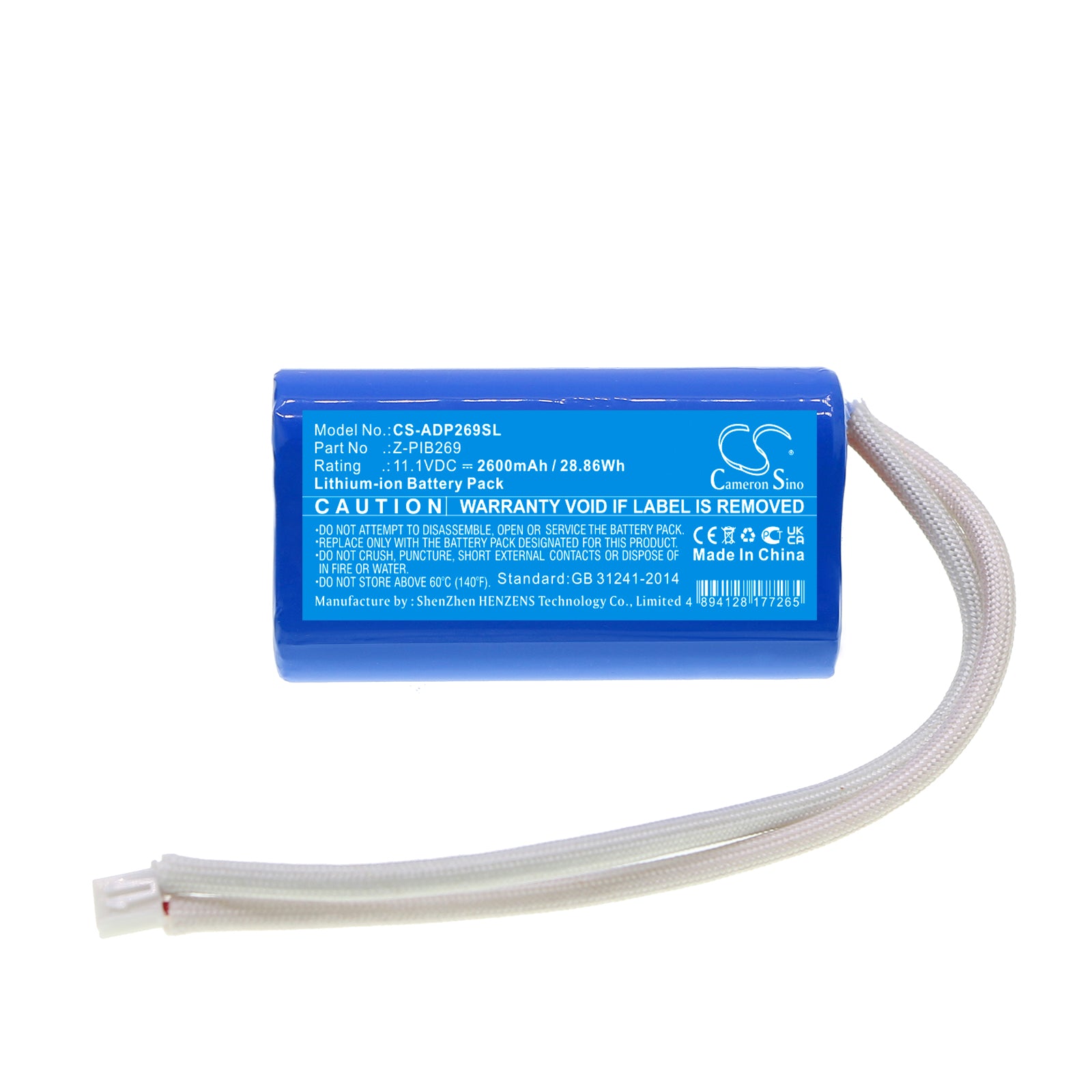 Li-ion, Lighting & Studio Battery fits American Dj Pinpoint Gobo, Pinpoint Gobo Color, 11.1V, 2600mAh Lighting & Studio Cameron Sino Technology Limited