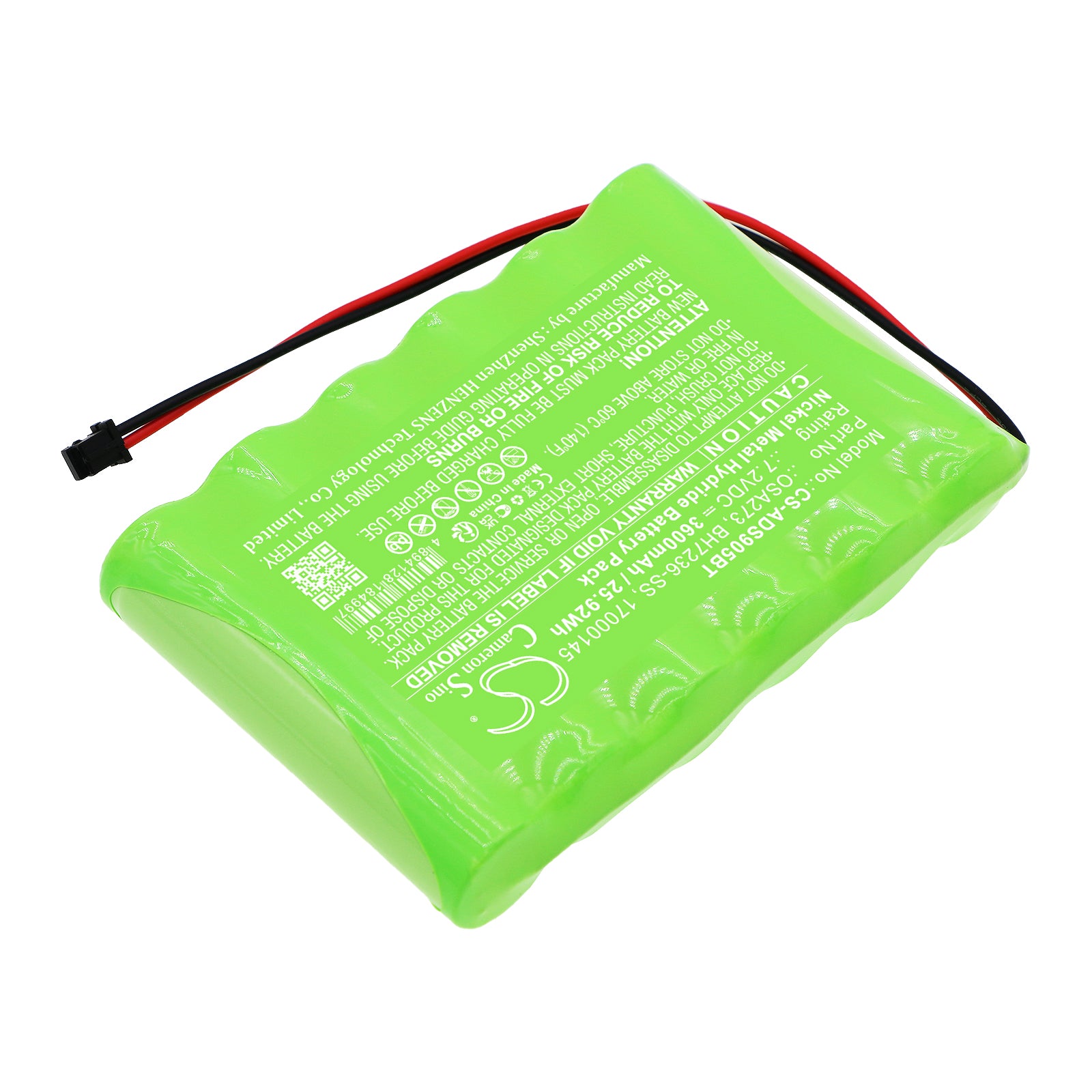 Ni-MH, Alarm System Battery fits Adt Adt Impassa Wireless Alarm Sys, Scw9057g-433, 7.2V, 3600mAh Alarm System Cameron Sino Technology Limited