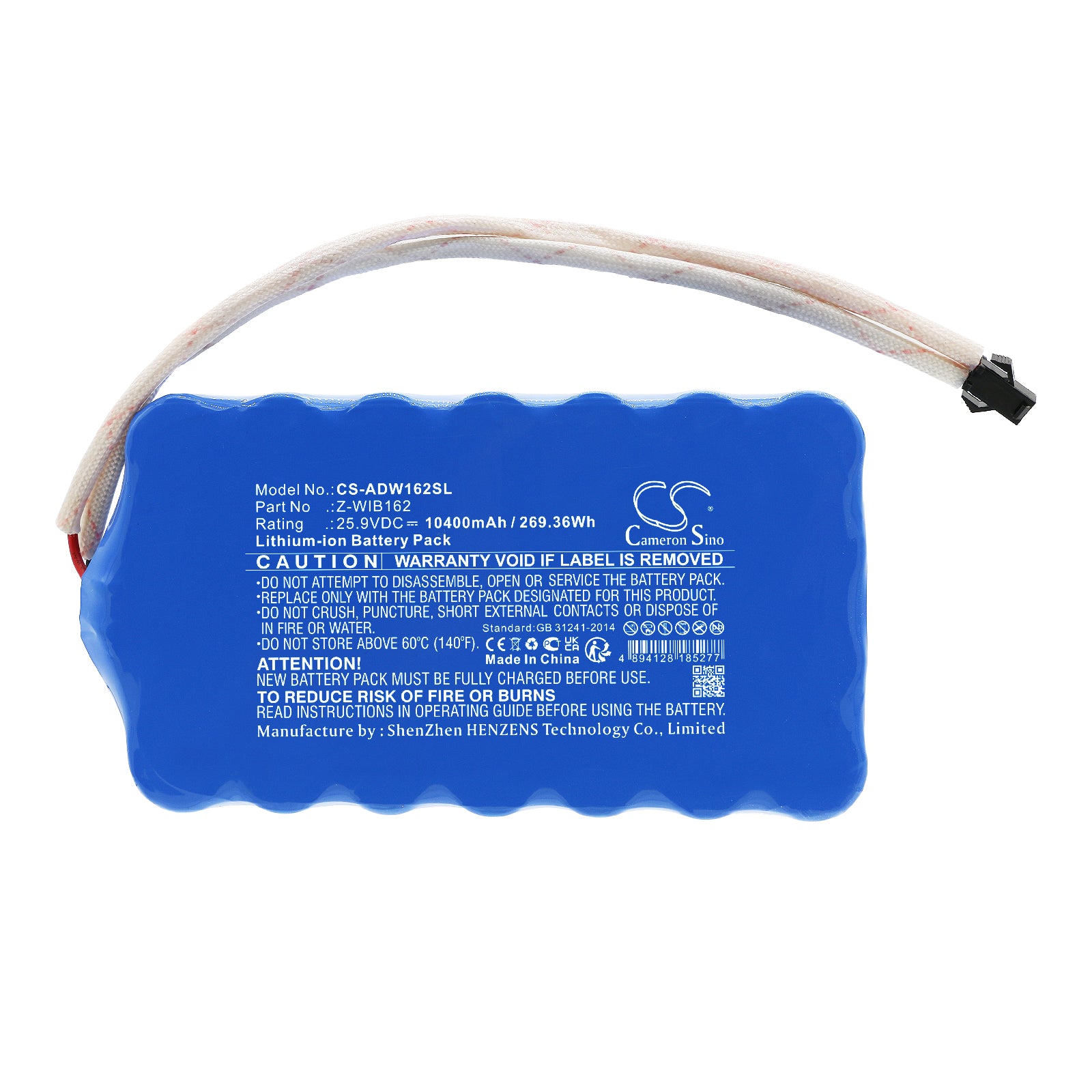 Li-ion, Lighting & Studio Battery fits American Dj Wifly Exr Hex Par, 25.9V, 10400mAh Lighting & Studio Cameron Sino Technology Limited