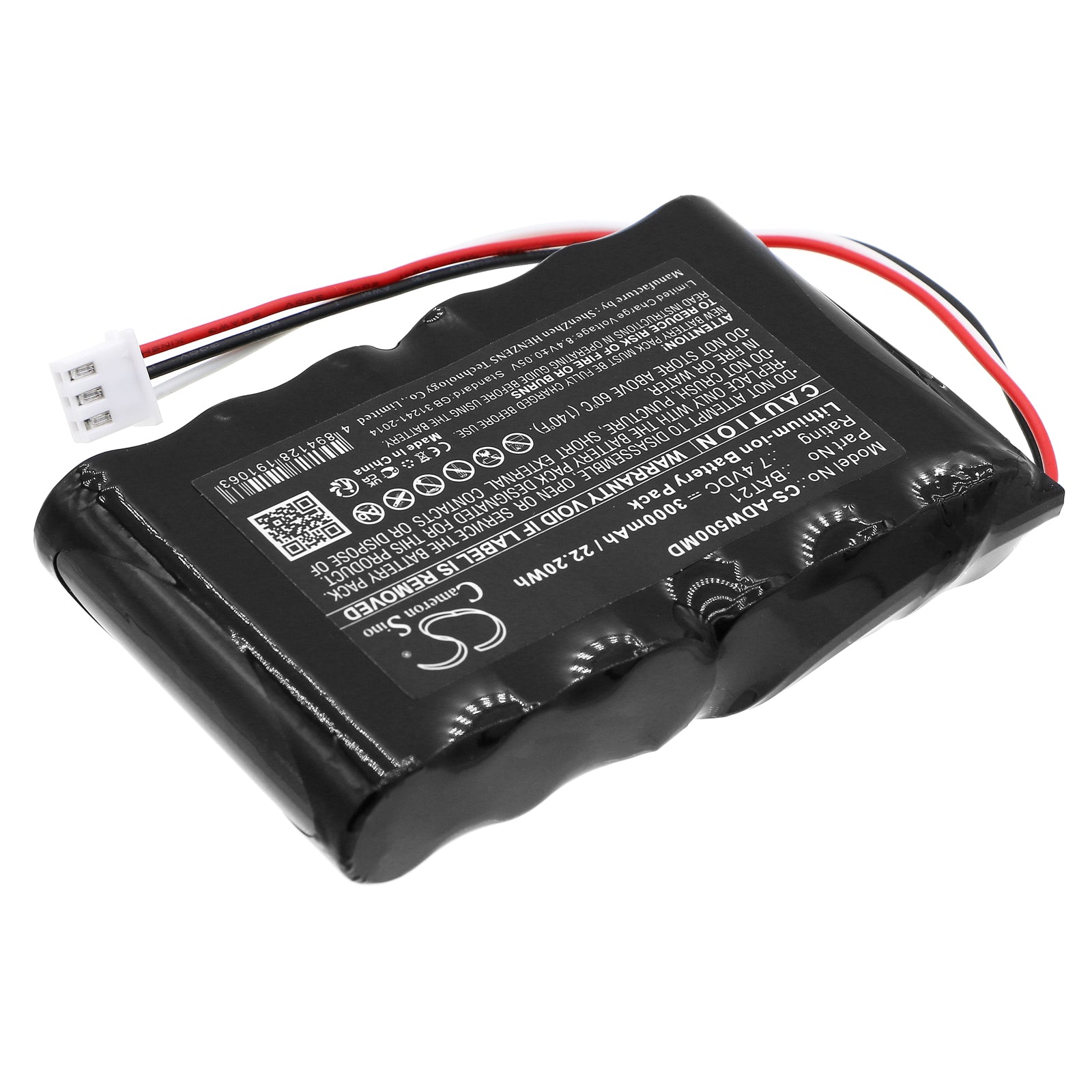 Li-ion, Medical Battery fits Ade Esw50-15, Stan07, 7.4V, 3000mAh Medical Cameron Sino Technology Limited