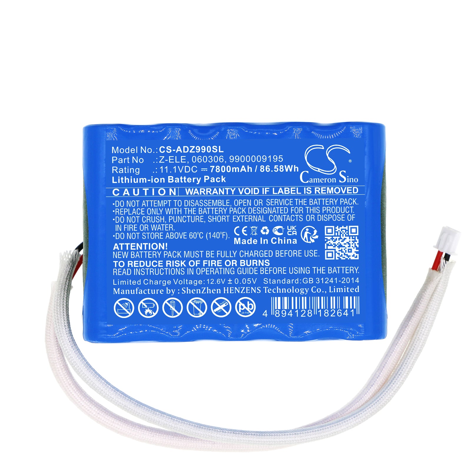 Li-ion, Lighting & Studio Battery fits American Dj Element, 11.1V, 7800mAh Lighting & Studio Cameron Sino Technology Limited