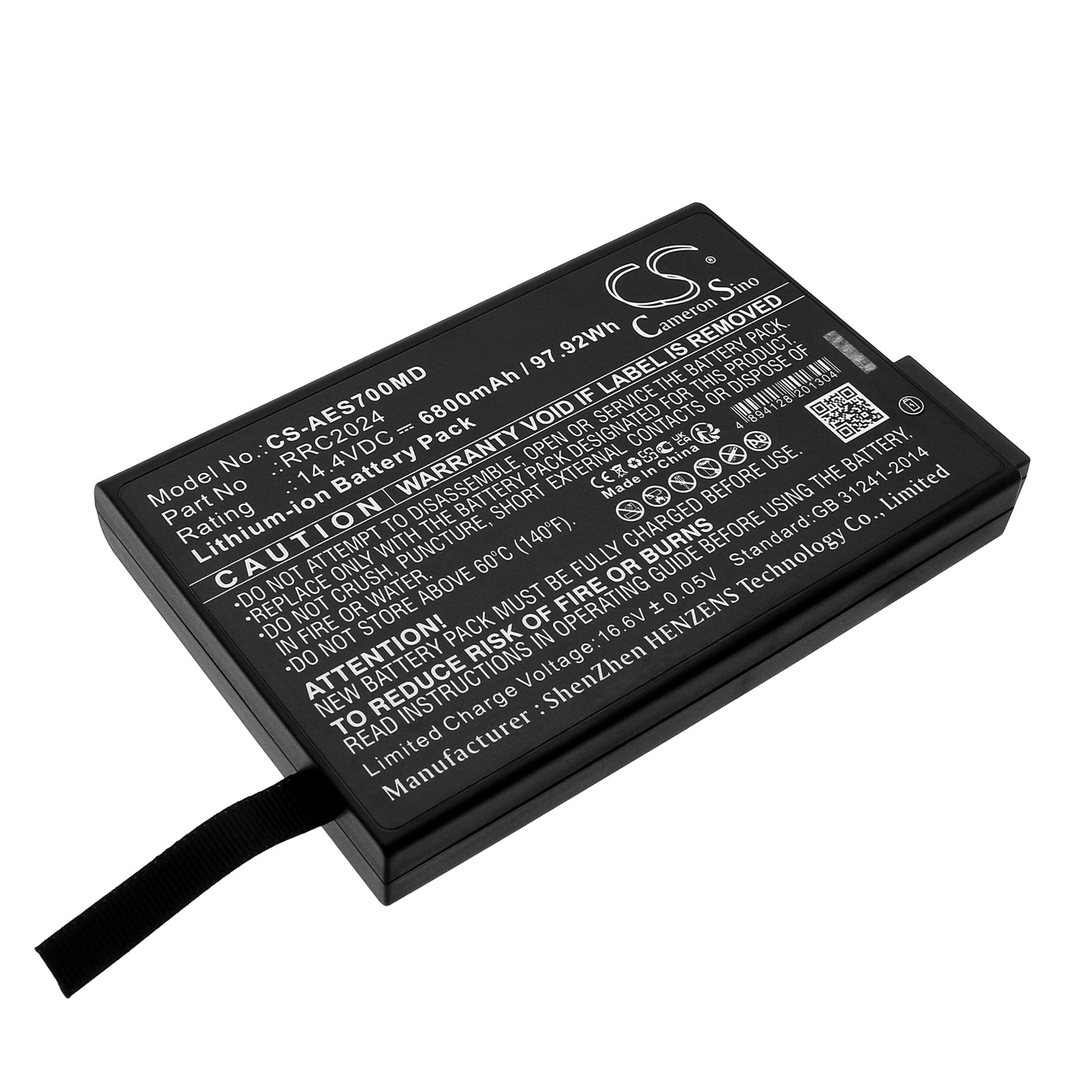Li-ion, Medical Battery fits Aeonmed Respirator Vg60, Respirator Vg70, 14.4V, 6800mAh Medical Cameron Sino Technology Limited
