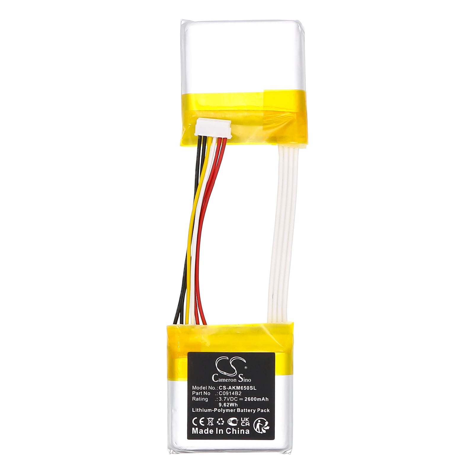 3.7V, Li-Polymer, 2600mAh, Battery fits AnkerWork M650, 9.62Wh Transmitters & Receiver Cameron Sino Technology Limited