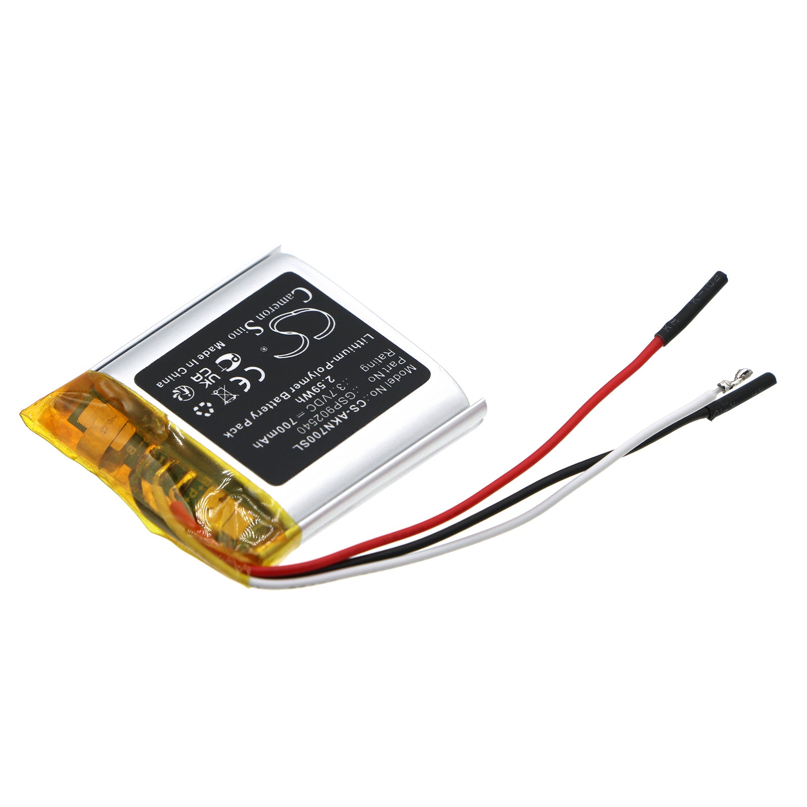 Li-Polymer, Wireless Headset Battery fits Akg N700nc, 3.7V, 700mAh Wireless Headset Cameron Sino Technology Limited
