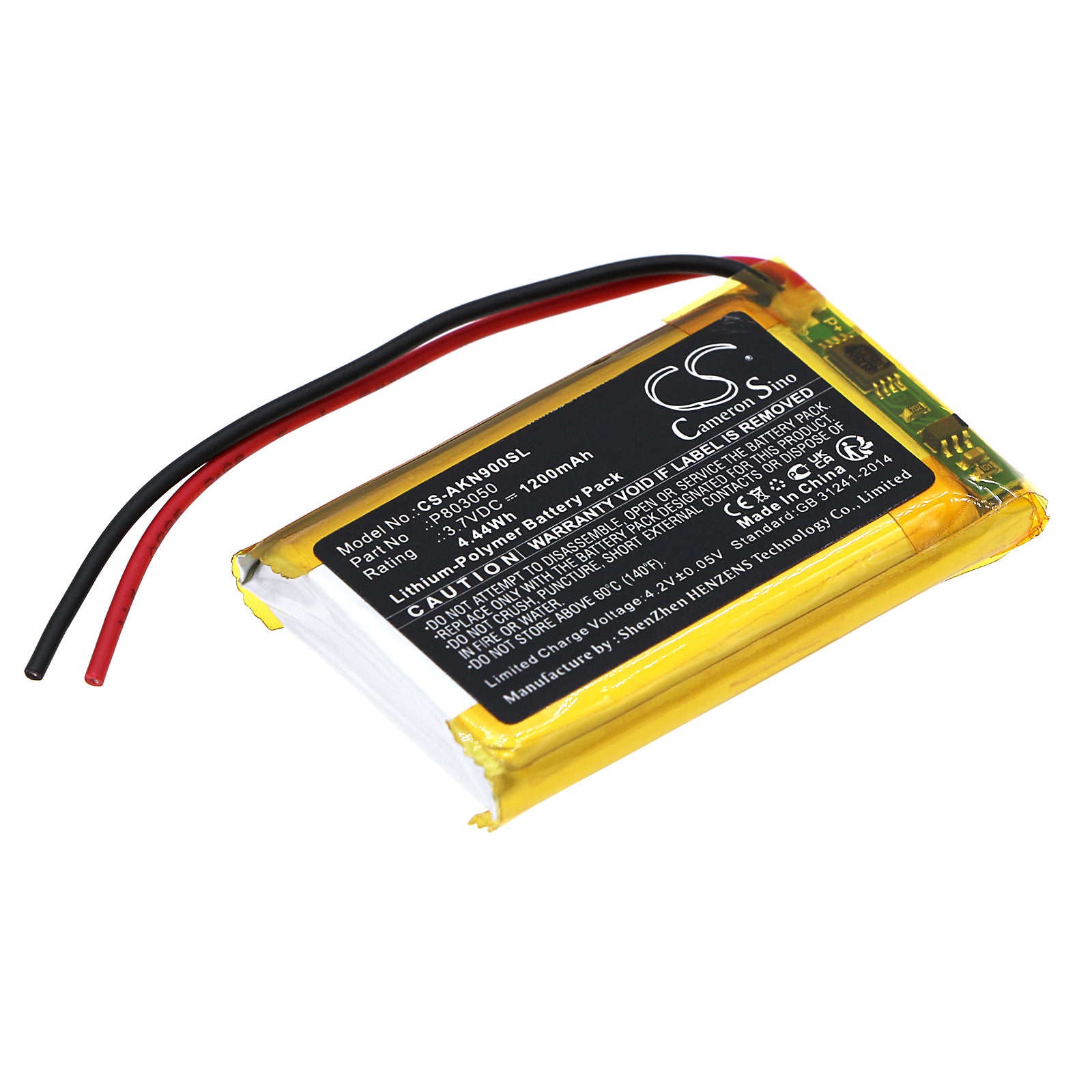 Li-Polymer, Wireless Headset Battery fits Akg N90q, 3.7V, 1200mAh Wireless Headset Cameron Sino Technology Limited