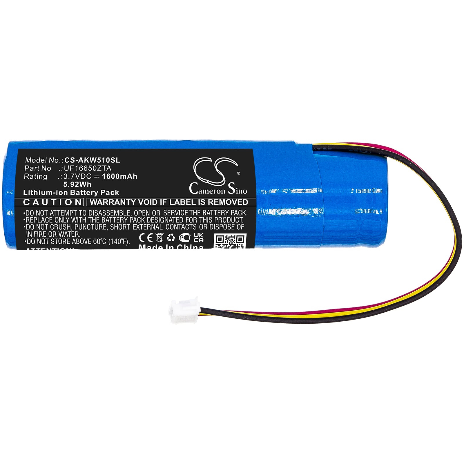 Li-ion, Amplifier Battery fits Akai 5000 Solo, Ewi 5000, 3.7V, 1600mAh Amplifier Cameron Sino Technology Limited