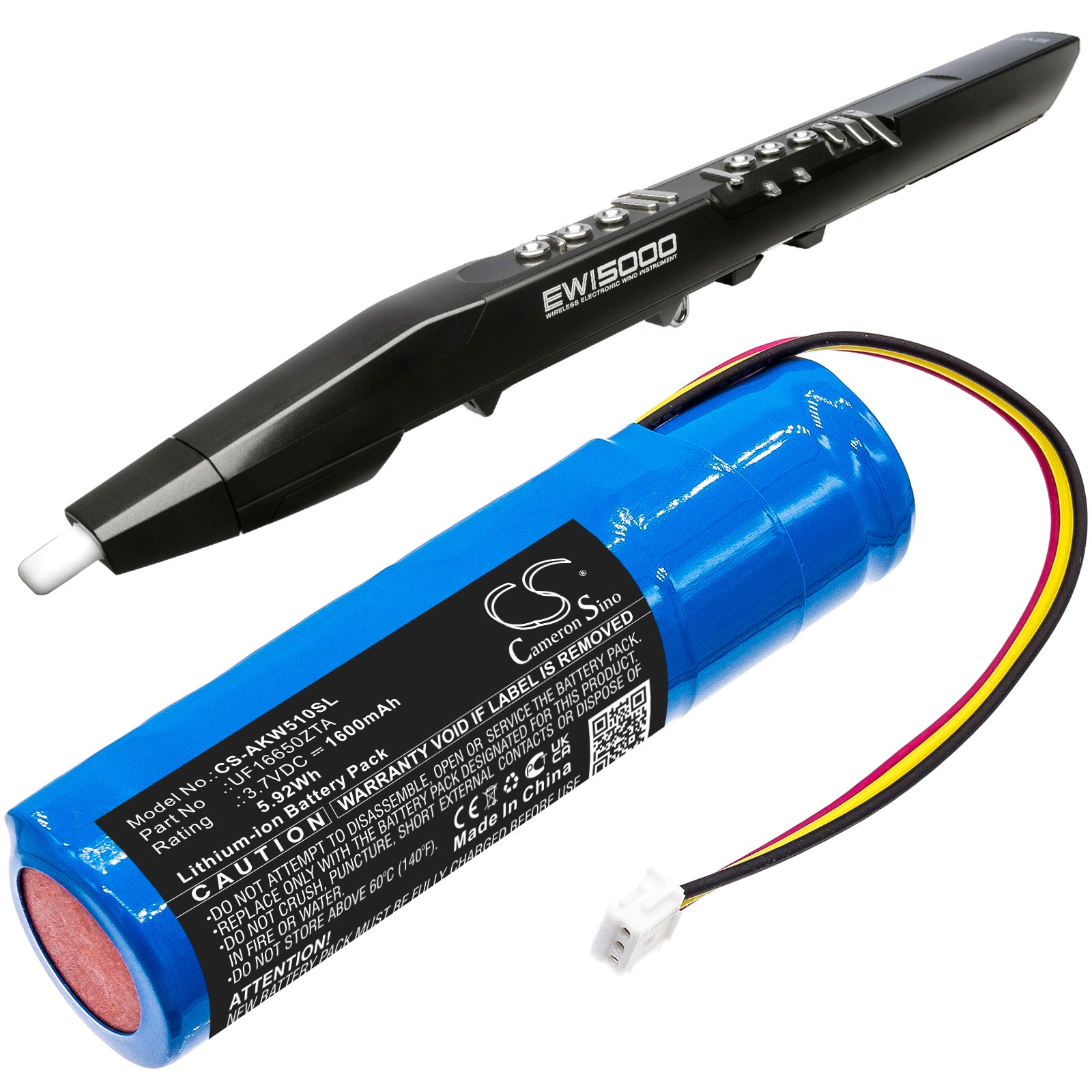 Li-ion, Amplifier Battery fits Akai 5000 Solo, Ewi 5000, 3.7V, 1600mAh Amplifier Cameron Sino Technology Limited