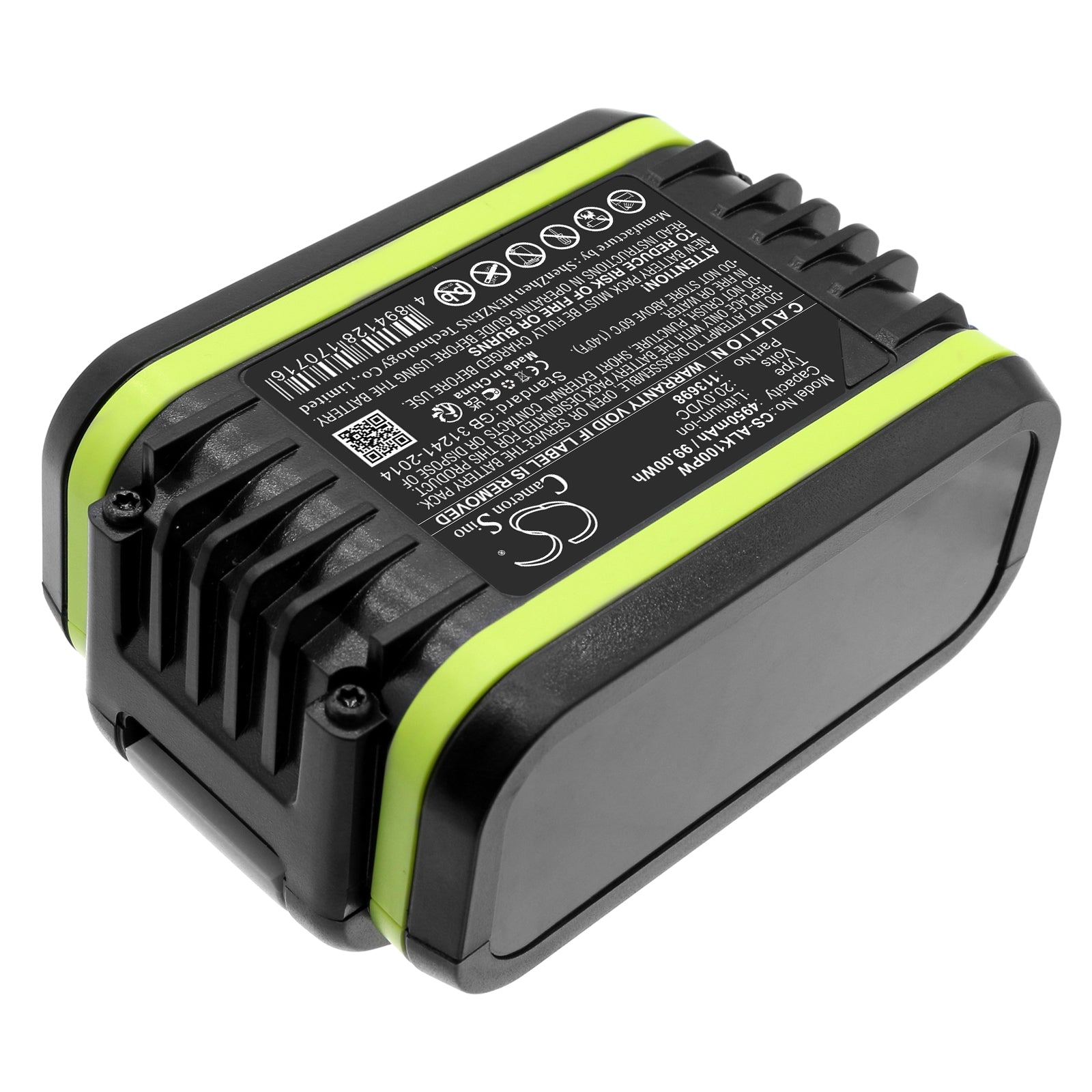 Li-ion, Lawn Mowers Battery fits Al-ko 34.8 Li Lawn Mover, Csa 2020 (113538), 20.0V, 4950mAh Lawn Mowers Cameron Sino Technology Limited