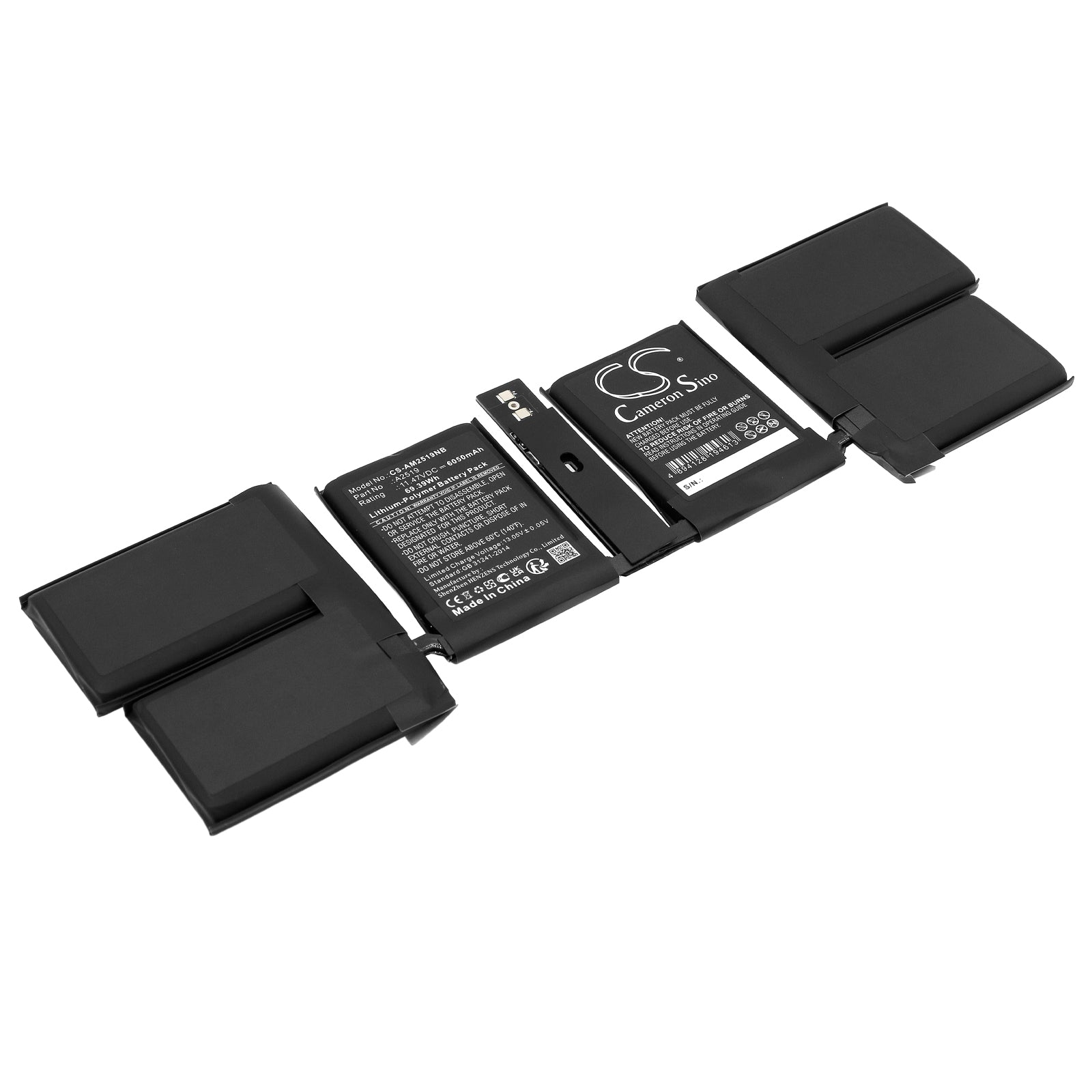 Li-Polymer, Notebook, Laptop Battery fits Apple A2442, Emc3650, 11.47V, 6050mAh Notebook, Laptop Cameron Sino Technology Limited