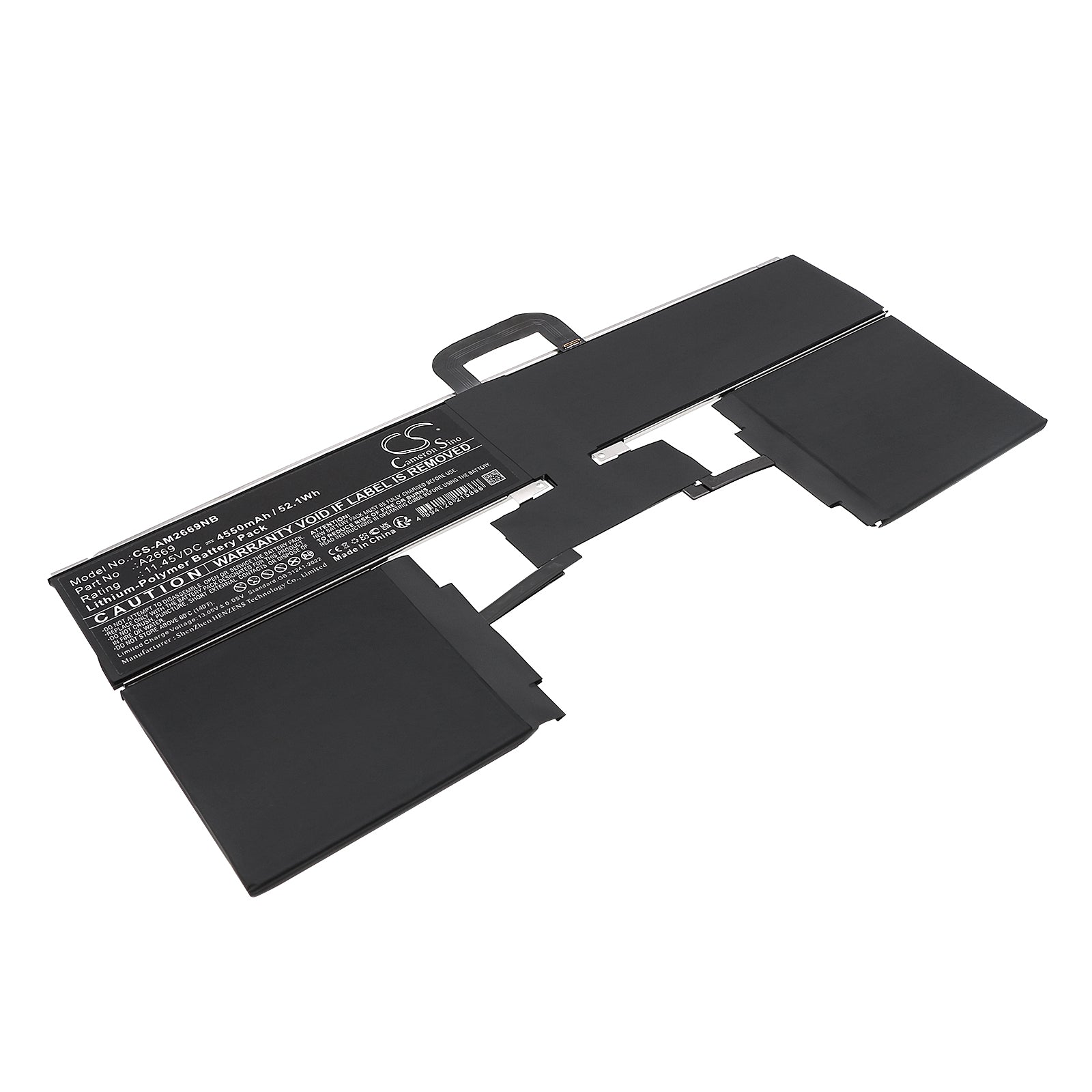11.45V, Li-Polymer, 4550mAh, Battery fits Apple A2681 (EMC 4074), M2 2022 A2681, 52.1Wh Notebook, Laptop Cameron Sino Technology Limited