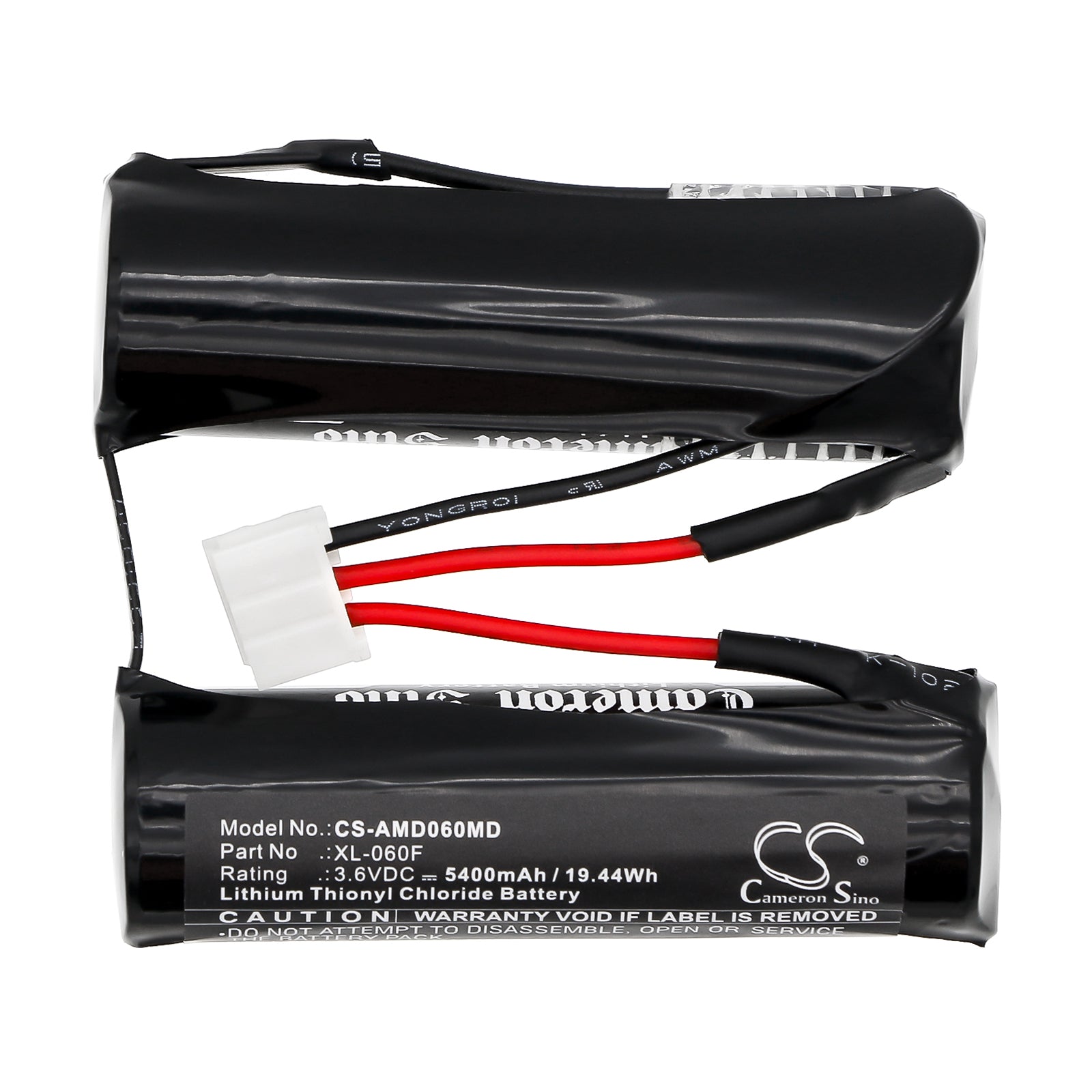 3.6V, Li-SOCl2, 5400mAh, Battery fits Amvex Digital Vacuum Regulator, 19.44Wh Medical Cameron Sino Technology Limited