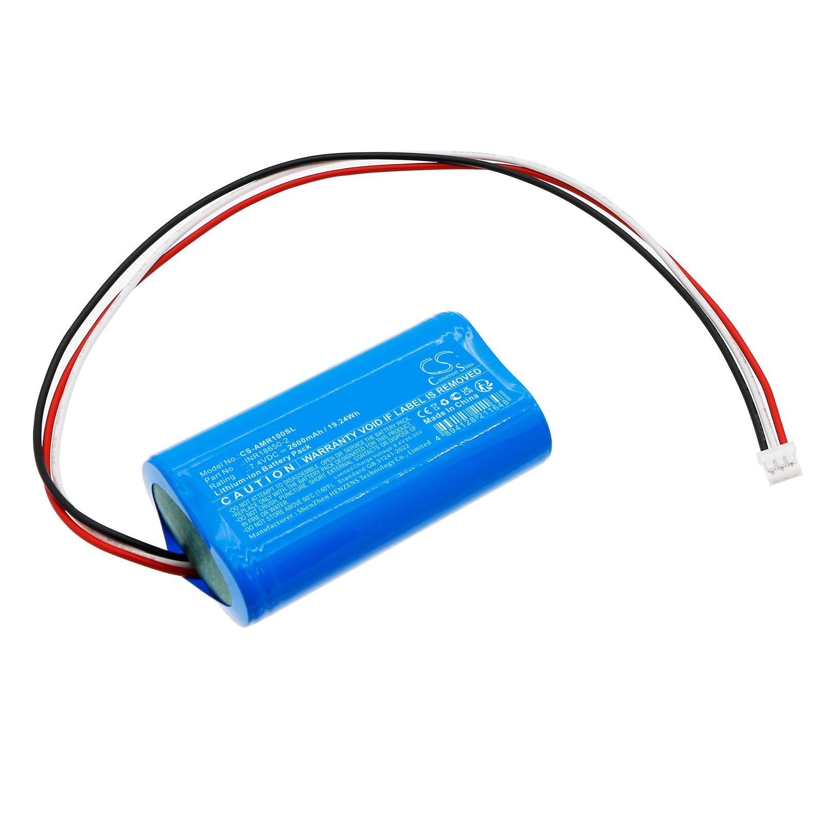 7.4V, Li-ion, 2600mAh, Battery fits AMIRO AMLO1, AMLO2, 19.24Wh Cosmetic Mirror Cameron Sino Technology Limited