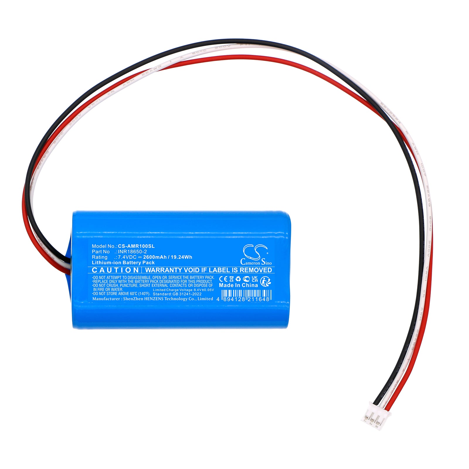 7.4V, Li-ion, 2600mAh, Battery fits AMIRO AMLO1, AMLO2, 19.24Wh Cosmetic Mirror Cameron Sino Technology Limited