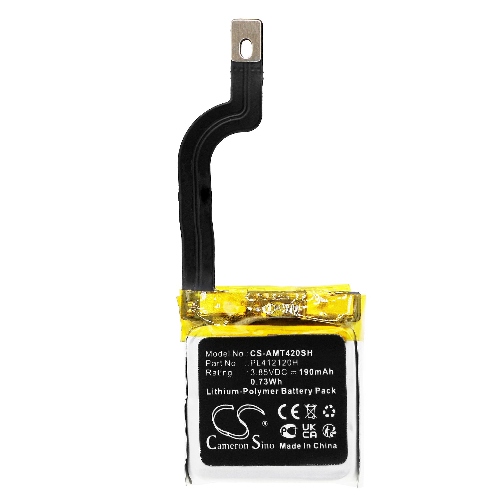 Li-Polymer, Smartwatch Battery fits Amazfit Gtr 42mm, 3.85V, 190mAh Smartwatch Cameron Sino Technology Limited