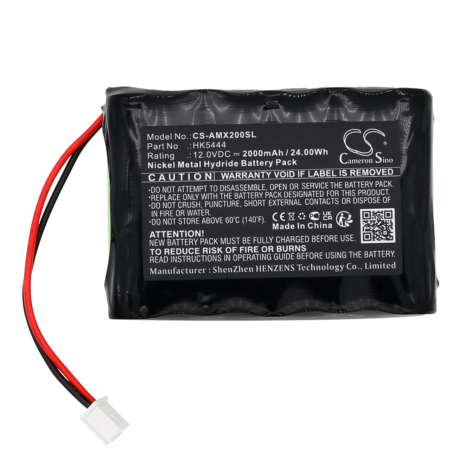 Ni-MH, Time Clock Battery fits Amano Pix-200, Pix-200 Dcf, 12.0V, 2000mAh Time Clock Cameron Sino Technology Limited