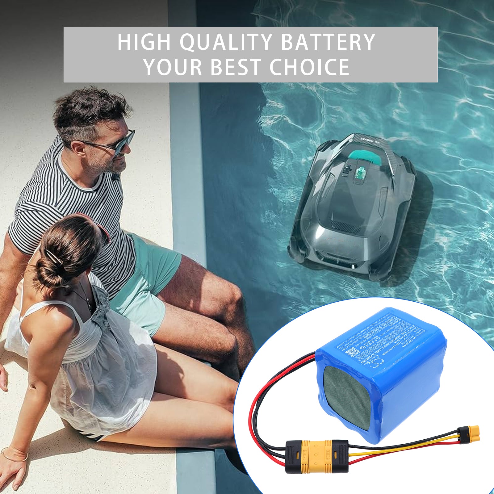 11.1V, Li-ion, 7800mAh, Battery fits Aiper Seagull Plus Pool Vacuum, 86.58Wh Robotic Pool Cleaner Cameron Sino Technology Limited