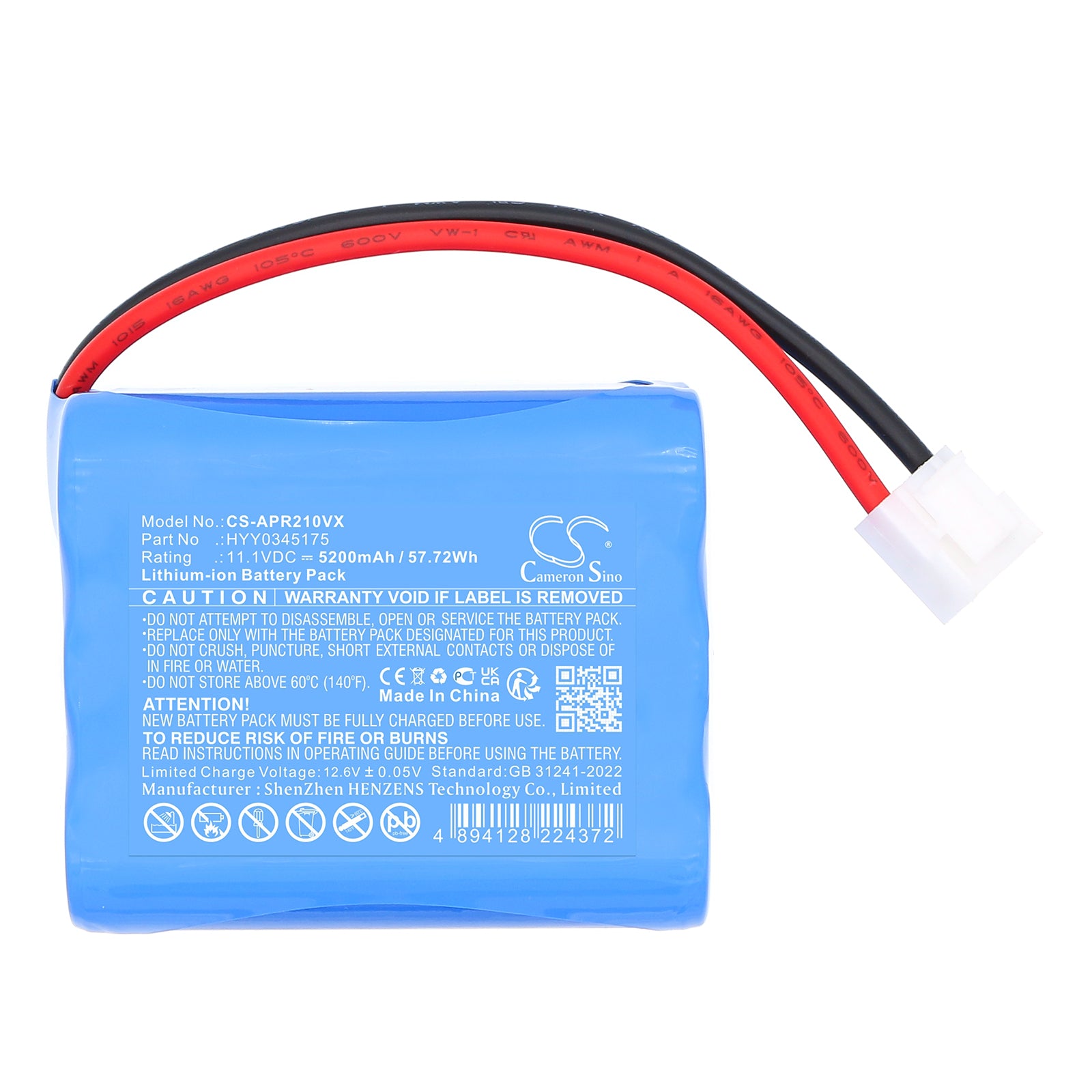 11.1V, Li-ion, 5200mAh, Battery fits Aiper SE Cordless Robotic Pool Cleaner, 57.72Wh Robotic Pool Cleaner Cameron Sino Technology Limited