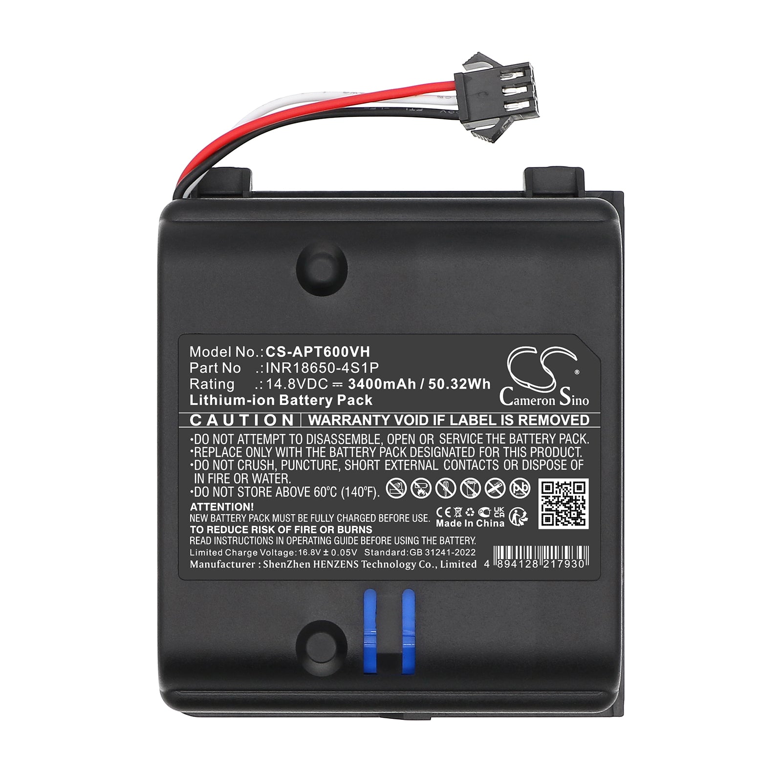 14.8V, Li-ion, 3400mAh, Battery fits Aiper MT600, 50.32Wh Robotic Pool Cleaner Cameron Sino Technology Limited