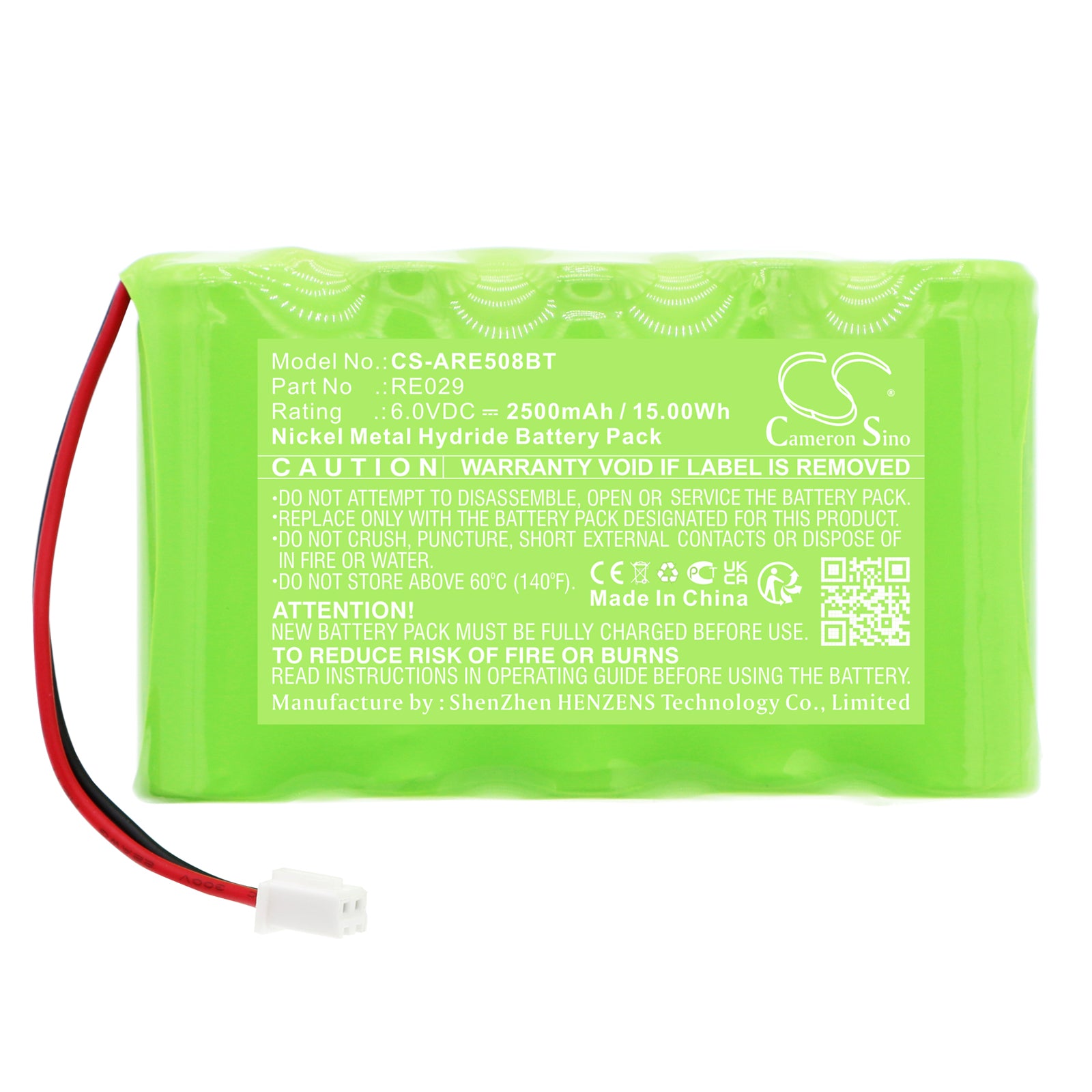 Ni-MH, Alarm System Battery fits Helix Alarm Panel, Alula Connect+ Control Panel, 6.0V, 2500mAh Alarm System Cameron Sino Technology Limited