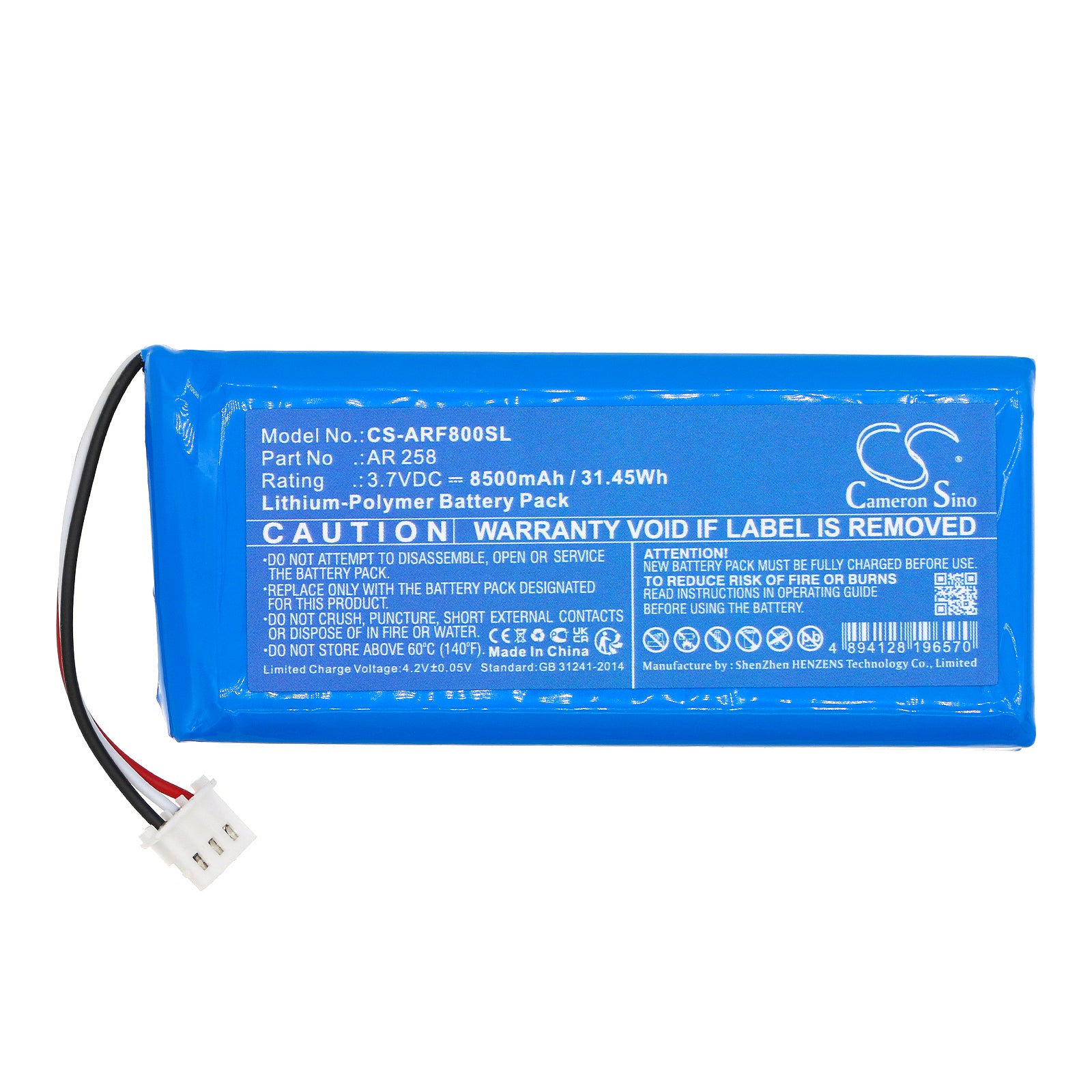 Li-Polymer, Equipment, Survey, Test Battery fits Aaronia Hf-8000, Spectran V5, 3.7V, 8500mAh Equipment, Survey, Test Cameron Sino Technology Limited