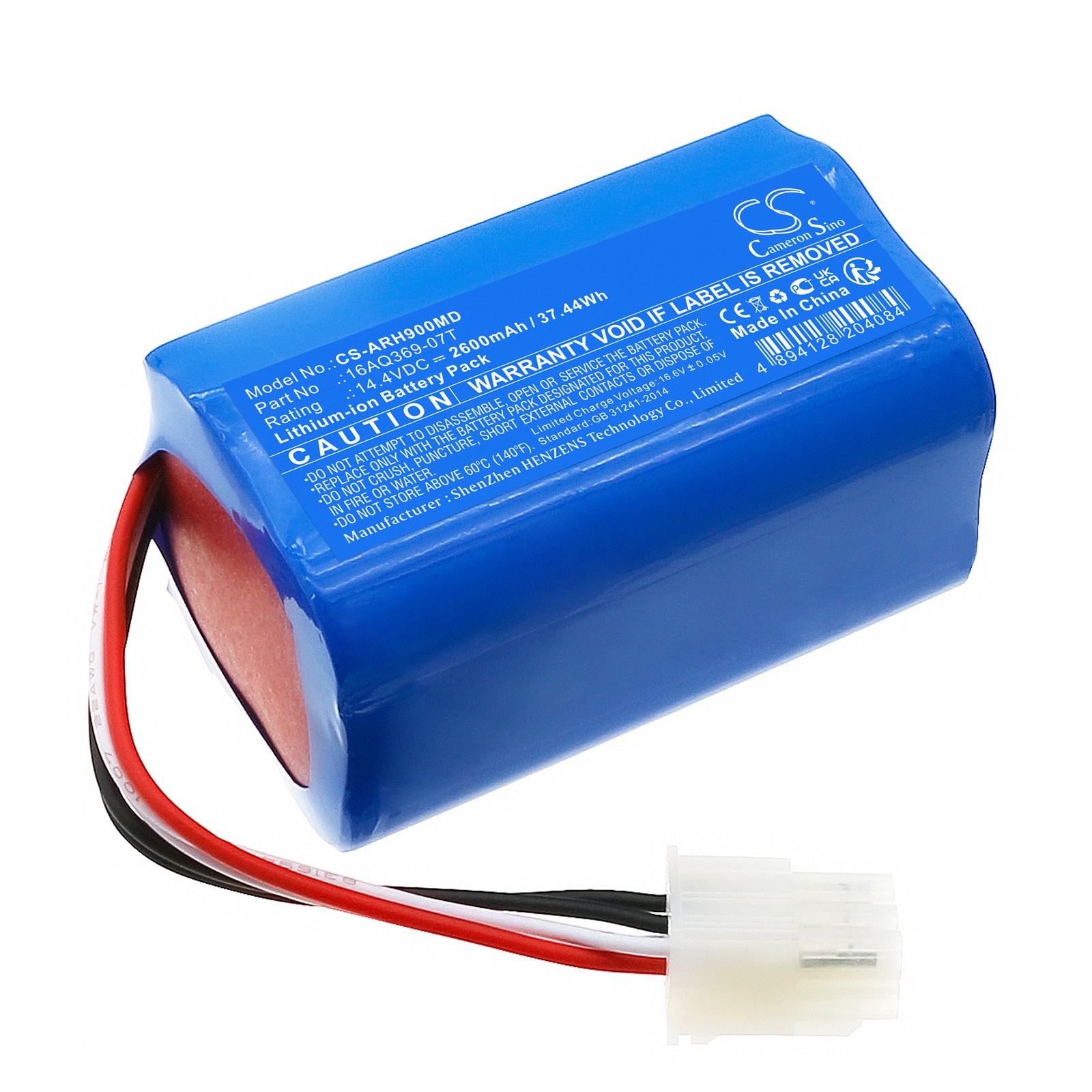 Li-ion, Medical Battery fits Arjo Flowtron Acs900, 14.4V, 2600mAh Medical Cameron Sino Technology Limited