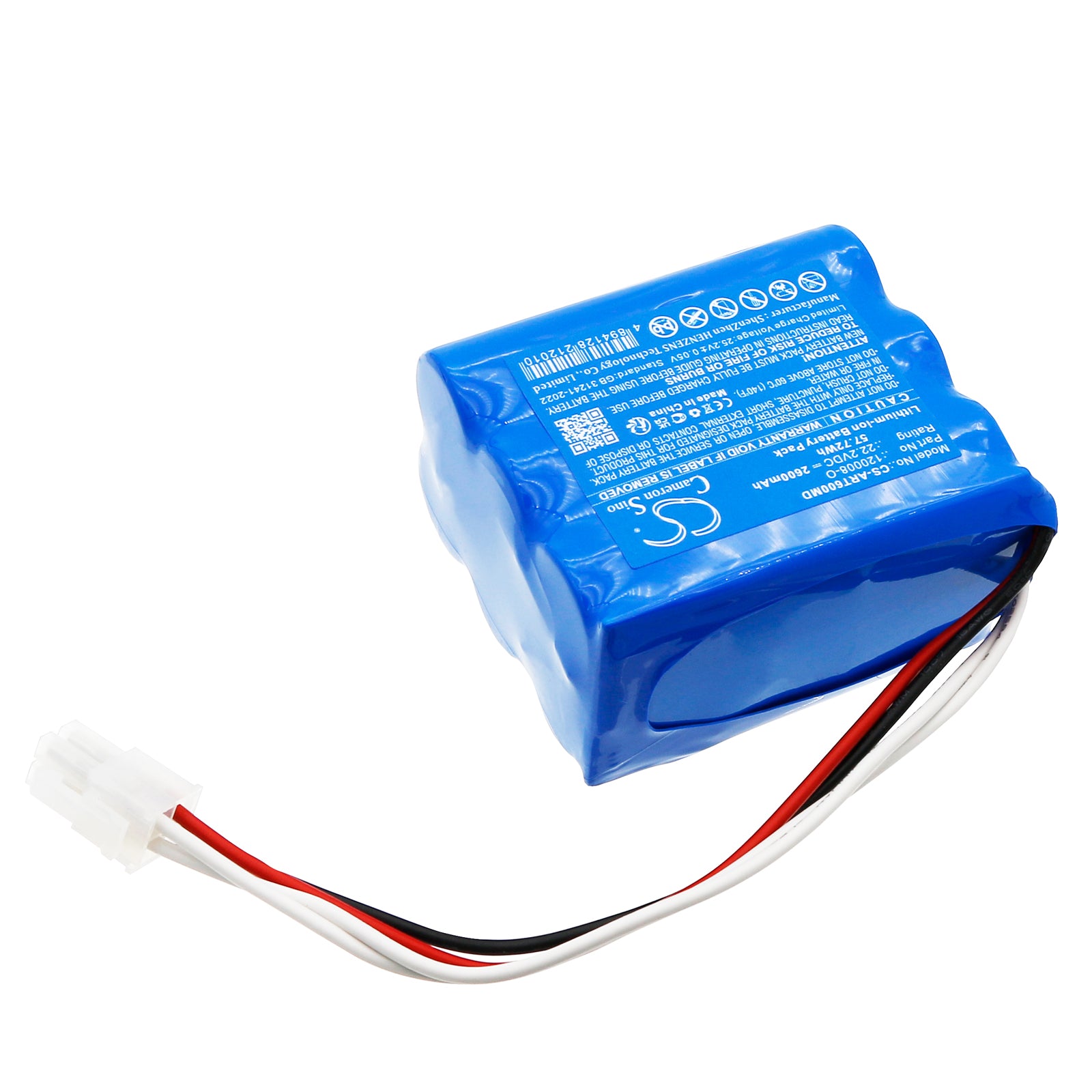 22.2V, Li-ion, 2600mAh, Battery fits Air Liquide T60 Respirator, 57.72Wh Medical Cameron Sino Technology Limited