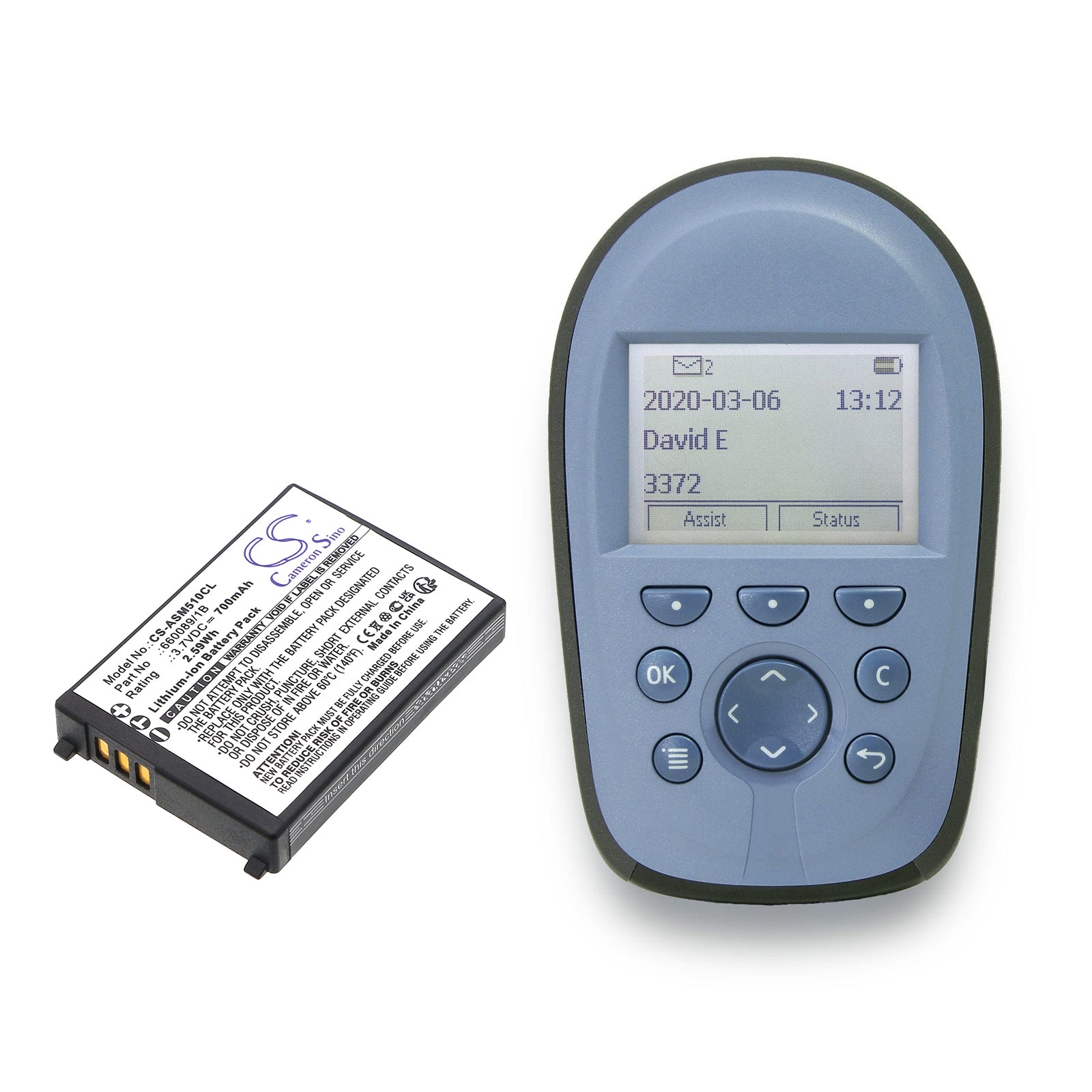 3.7V, Li-ion, 700mAh, Battery fits Ascom 51 Advanced, A51, 2.59Wh Cordless Phone Cameron Sino Technology Limited