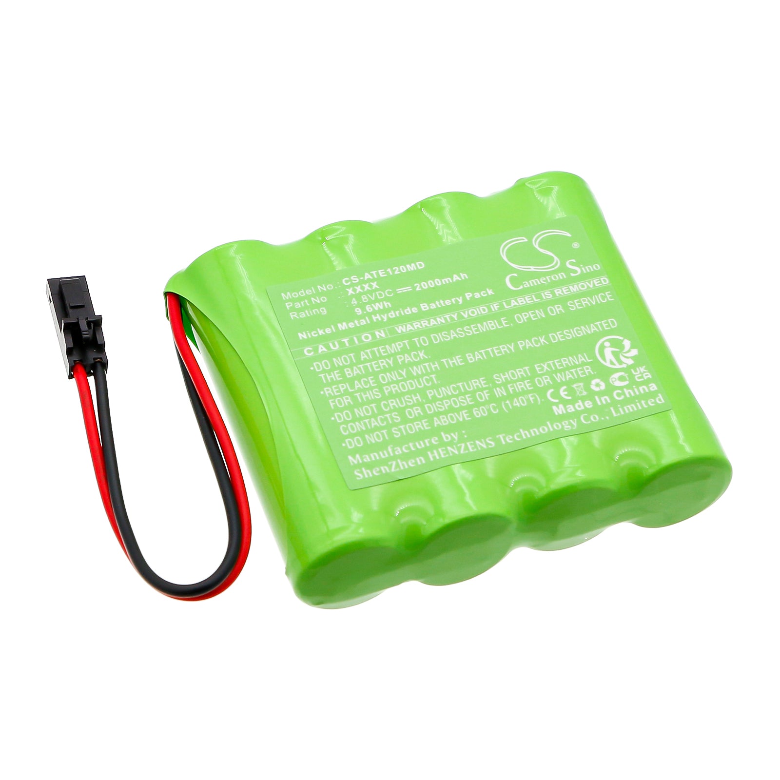 4.8V, Ni-MH, 2000mAh, Battery fits Aitecs SEP10s, SEP12s, 9.6Wh Medical Cameron Sino Technology Limited