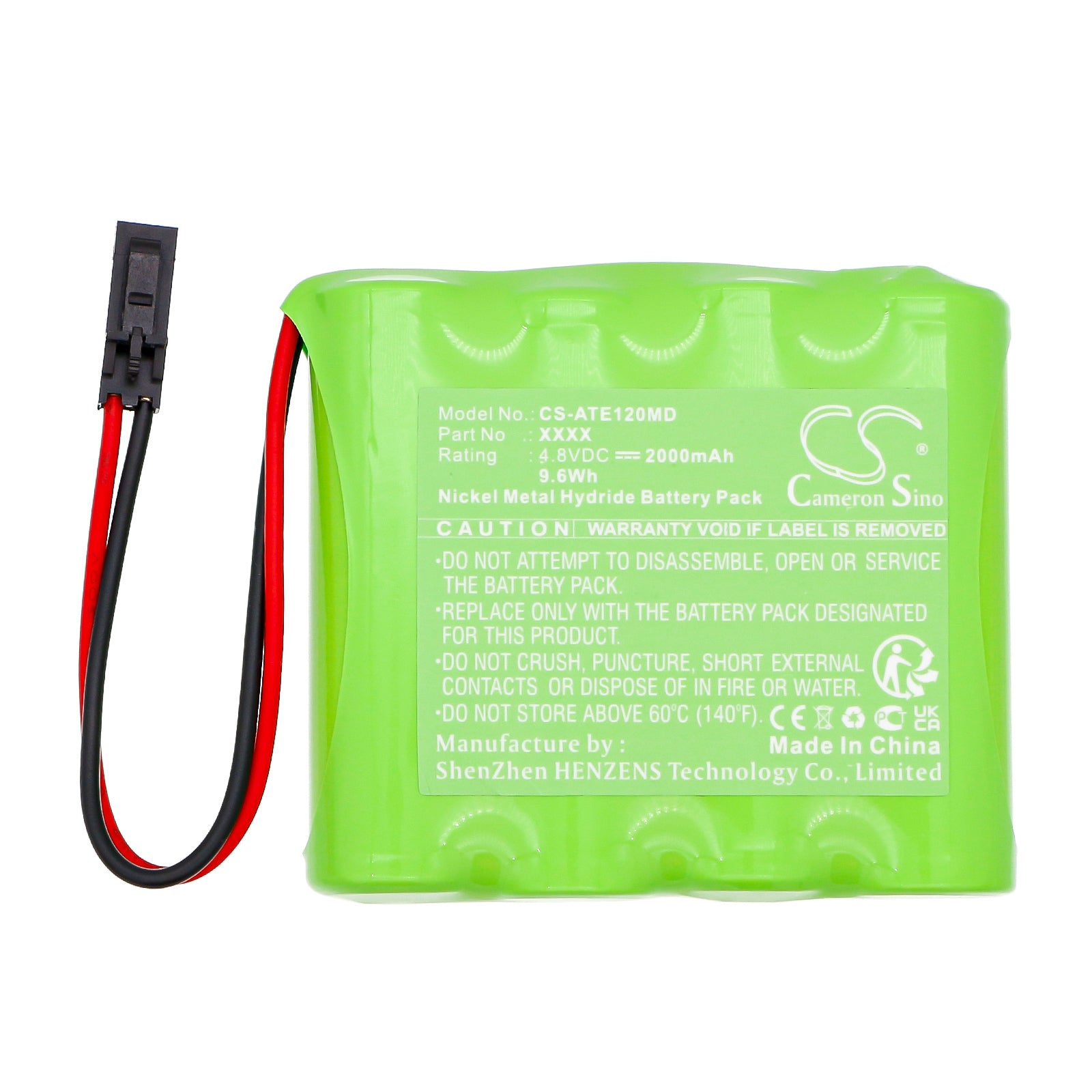4.8V, Ni-MH, 2000mAh, Battery fits Aitecs SEP10s, SEP12s, 9.6Wh Medical Cameron Sino Technology Limited