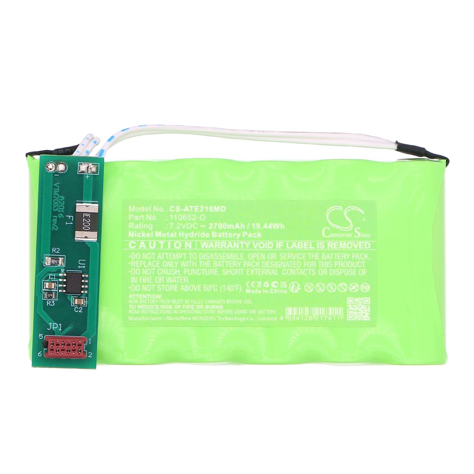 7.2V, Ni-MH, 2700mAh, Battery fits Aitecs 2016 Syringe Pump, 19.44Wh Medical Cameron Sino Technology Limited